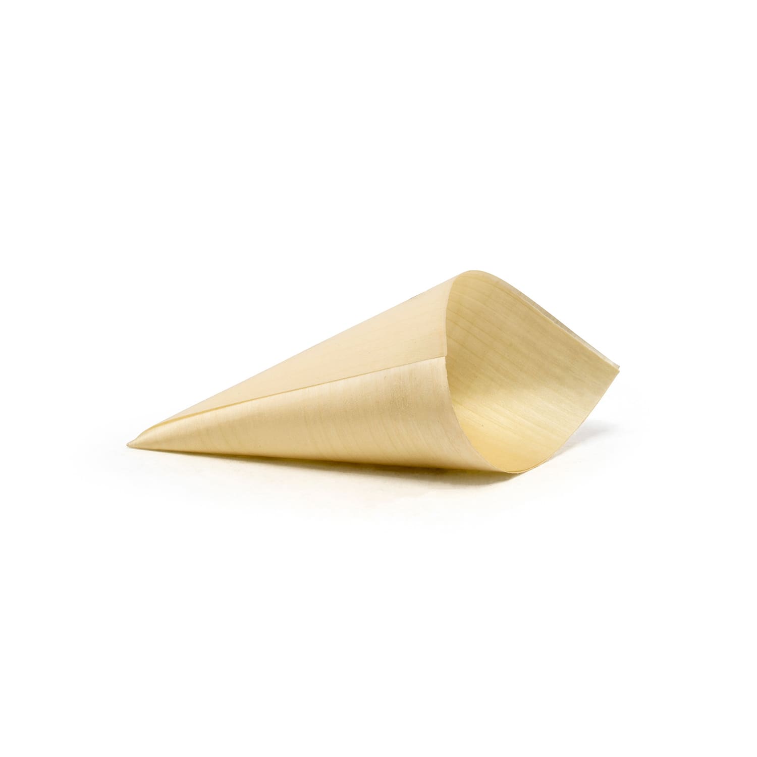 Front of the House ASC022NAW28 7 Servewise Disposable Wooden Serving Cone, Beige, Case of 200