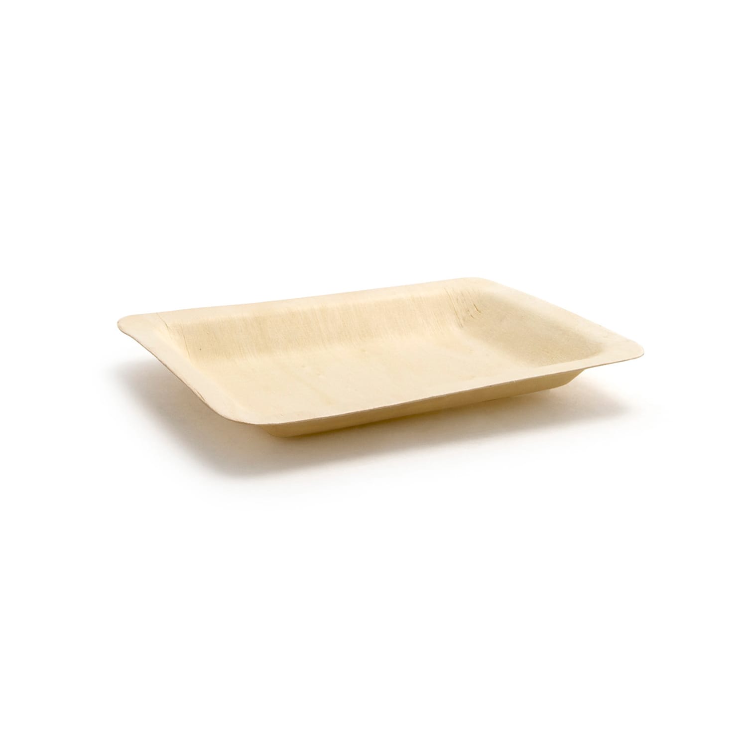 Front of the House DAP060NAW28 Rectangular Servewise Disposable Plate - 4 3/4 x 3 3/4, Pinewood, Beige, Case of 200