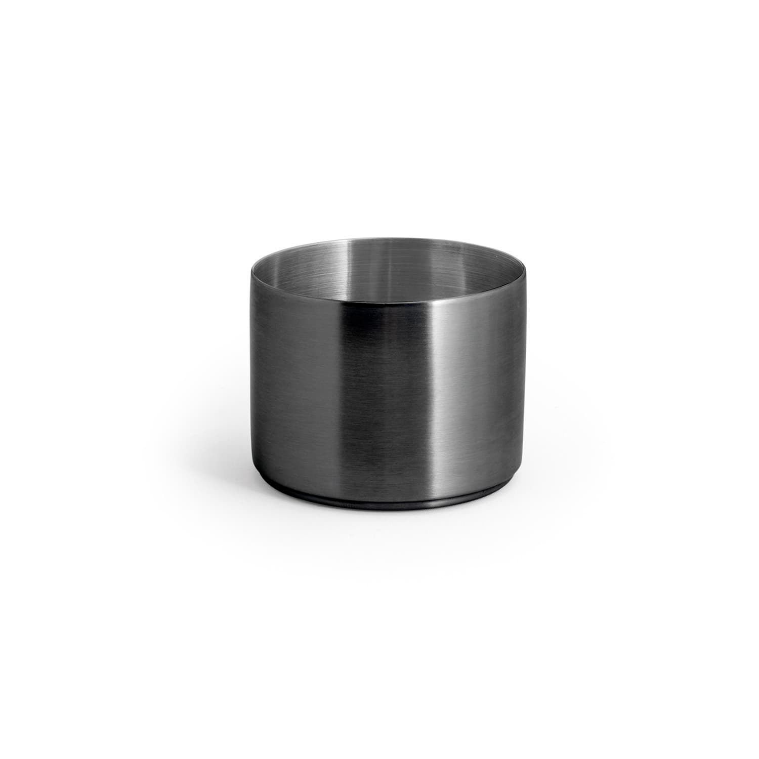 Front of the House DSD072BKS23 9 oz Round Soho Ramekin - Stainless Steel, Black, Matte Black, Case of 12