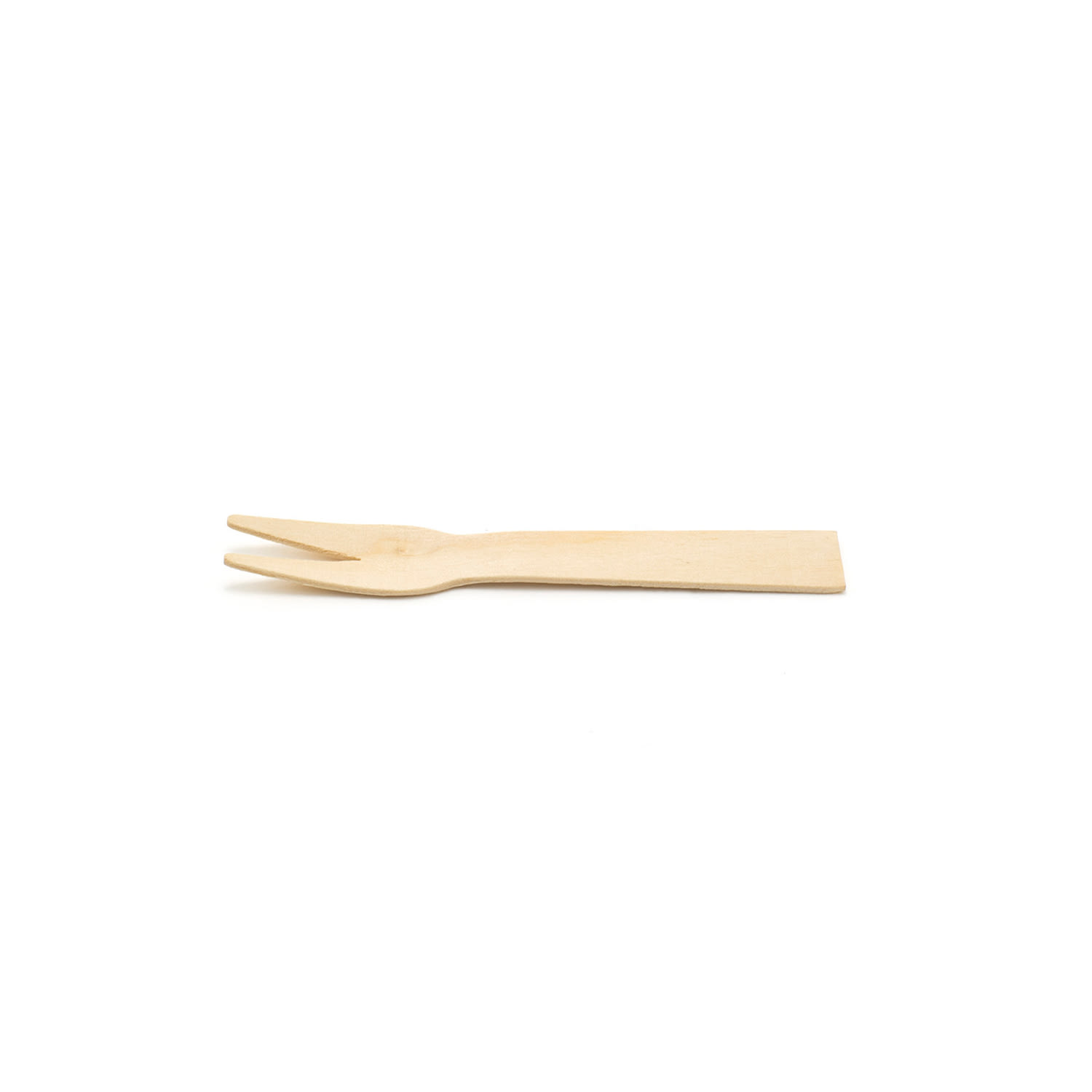 Front of the House FFS002NAW28 3 3/4 Servewise Disposable Mini Fork, Pinewood, Beige, Case of 200