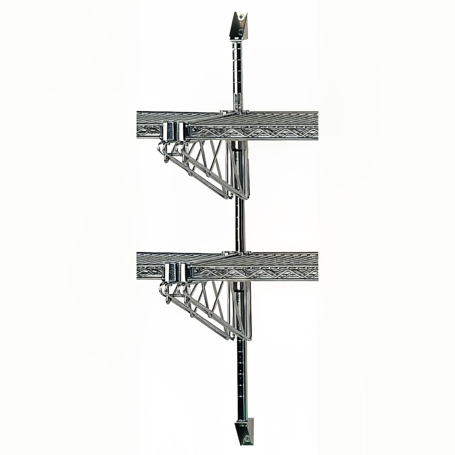 Advance Tabco ABM2-18 Post & Brackets for 18 Deep Wall Mounted Shelf w/ Hardware, Chrome