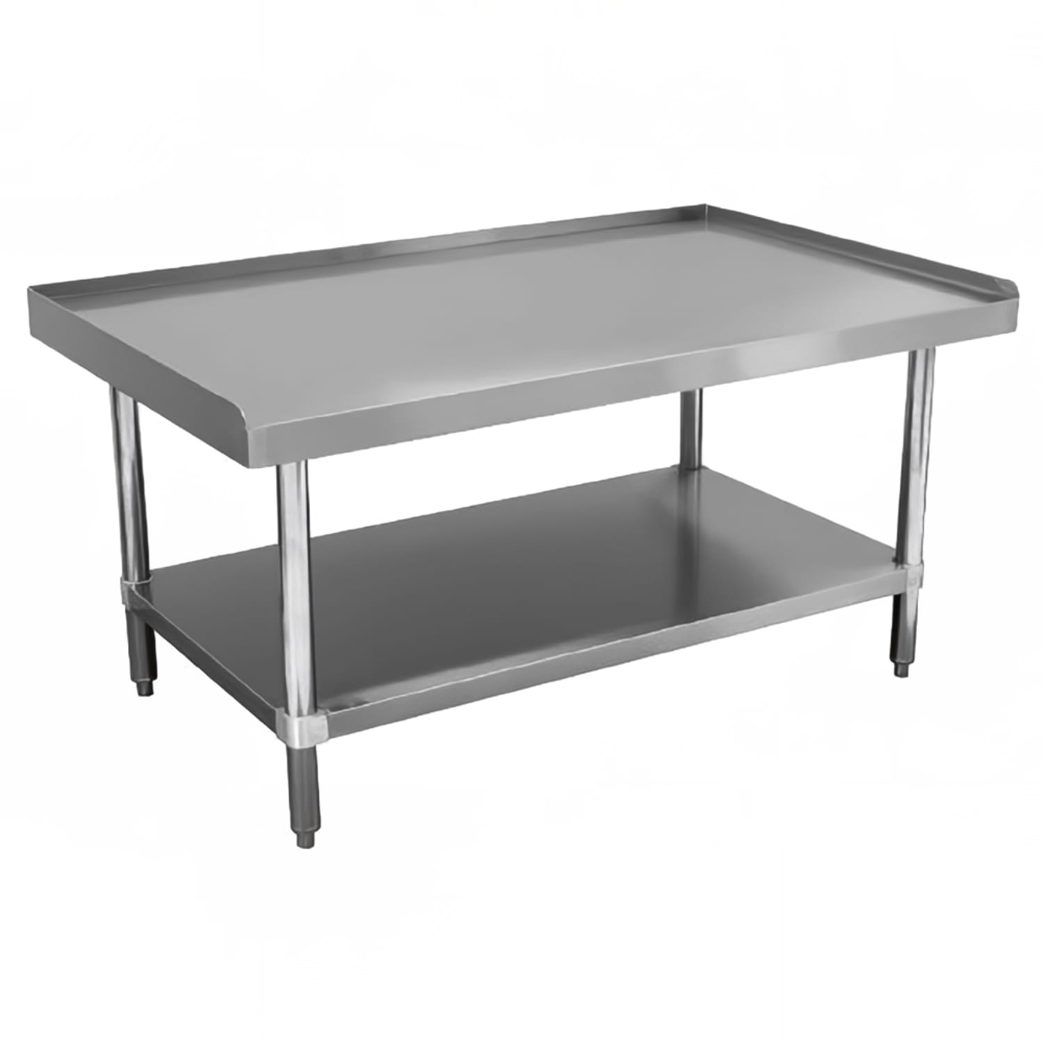 Advance Tabco ES-LS-3018 18 x 30 Stationary Equipment Stand for General Use, Undershelf, 1"" Raised Edge, Adjustable Undershelf, Stainless Steel