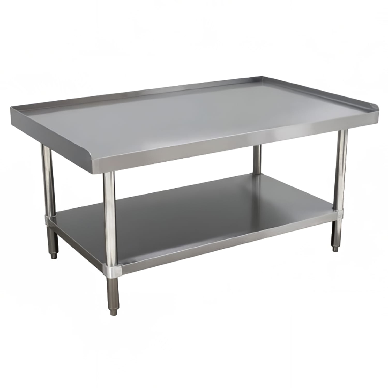 Advance Tabco ES-LS-306 72 x 30 Stationary Equipment Stand for General Use, Undershelf, 1"" Raised Edge, Adjustable Undershelf, Stainless Steel