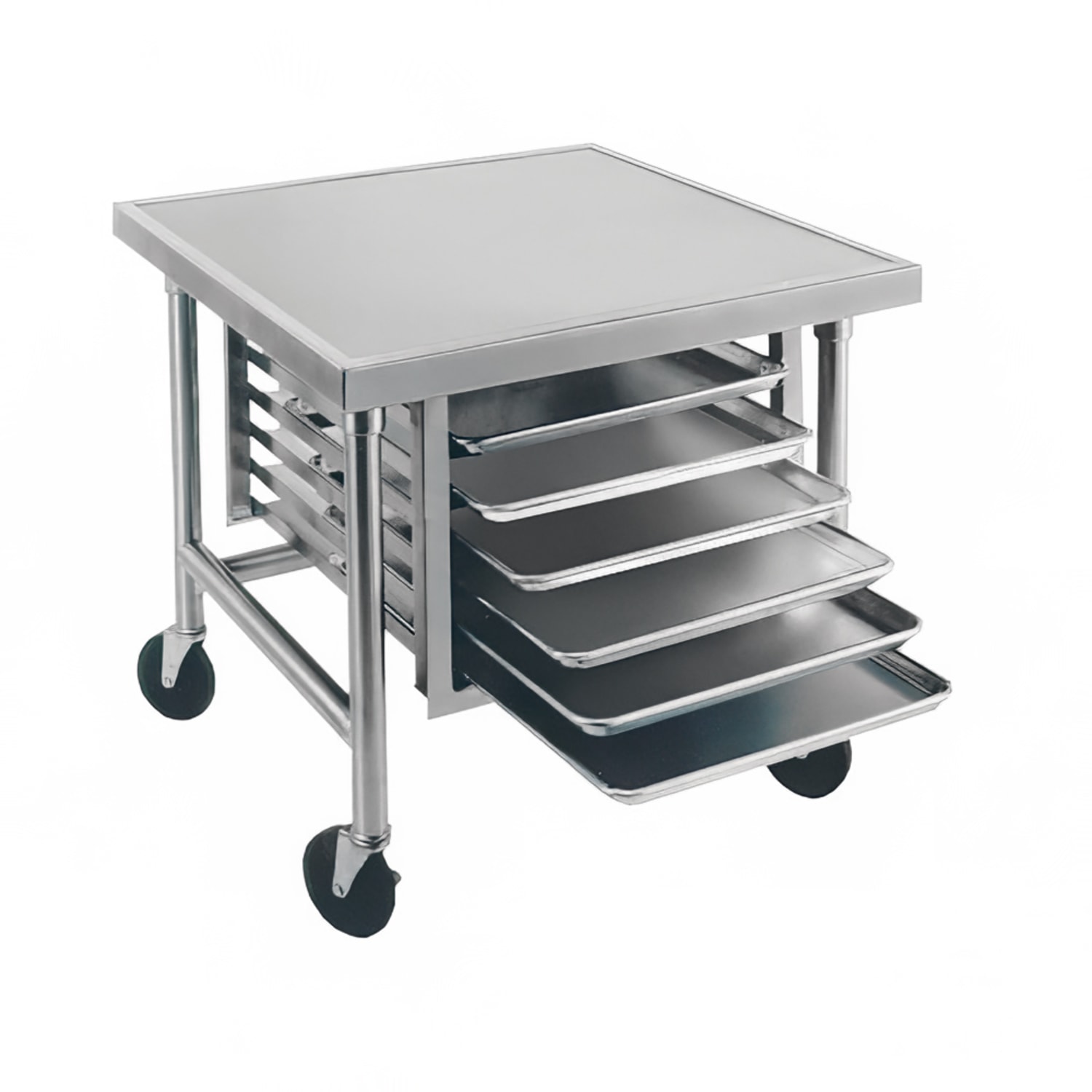 Advance Tabco MT-MS-300 30 Mixer Table w/ All Stainless Steel Pan Slide Base, Mobile, 30D