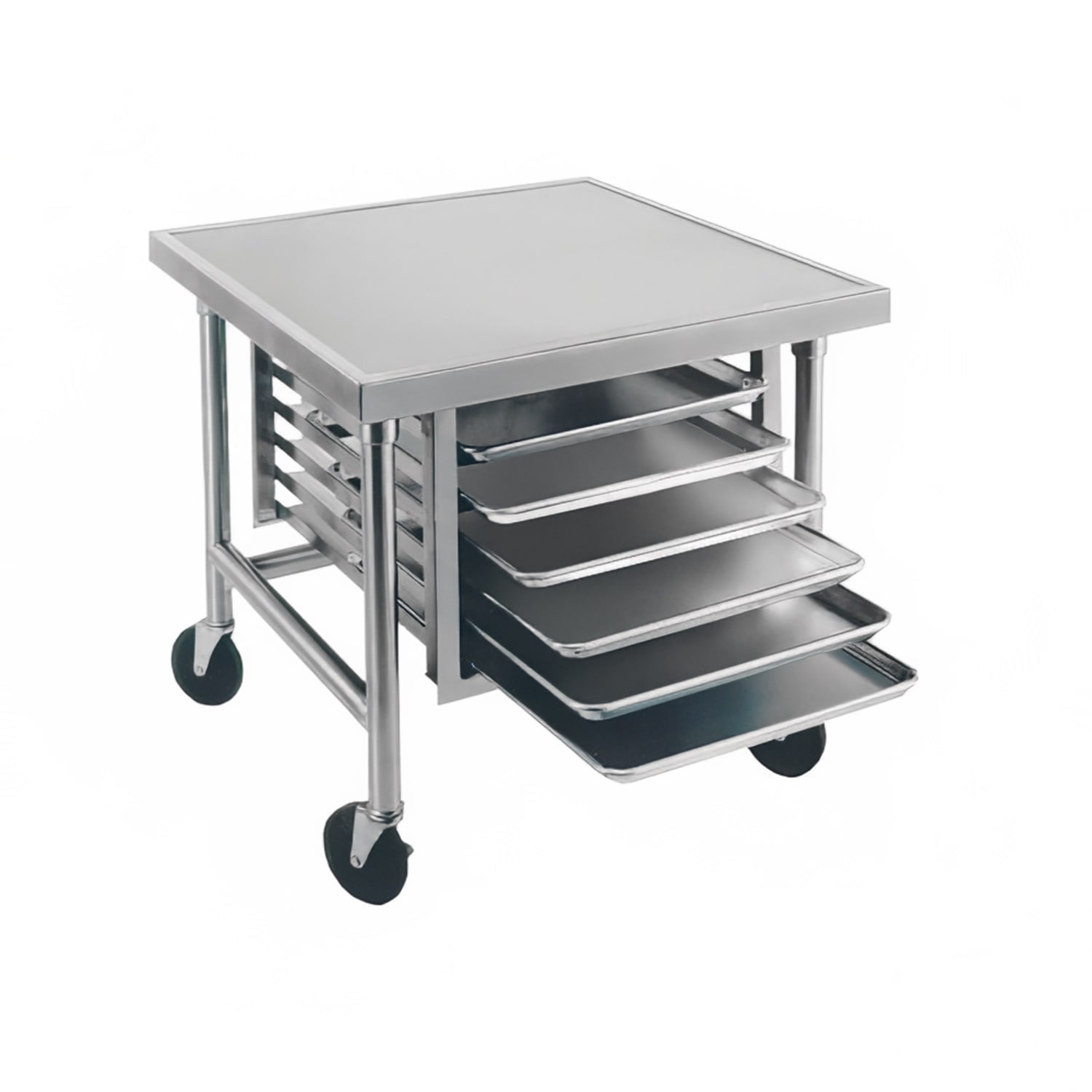 Advance Tabco MT-MS-303 36 Mixer Table w/ All Stainless Steel Pan Slide Base, Mobile, 30D