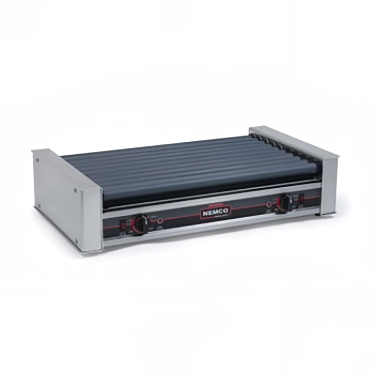 Nemco 8045W 45 Hot Dog Roller Grill w/ Manual Controls - Flat Top, 120v, Stainless Steel