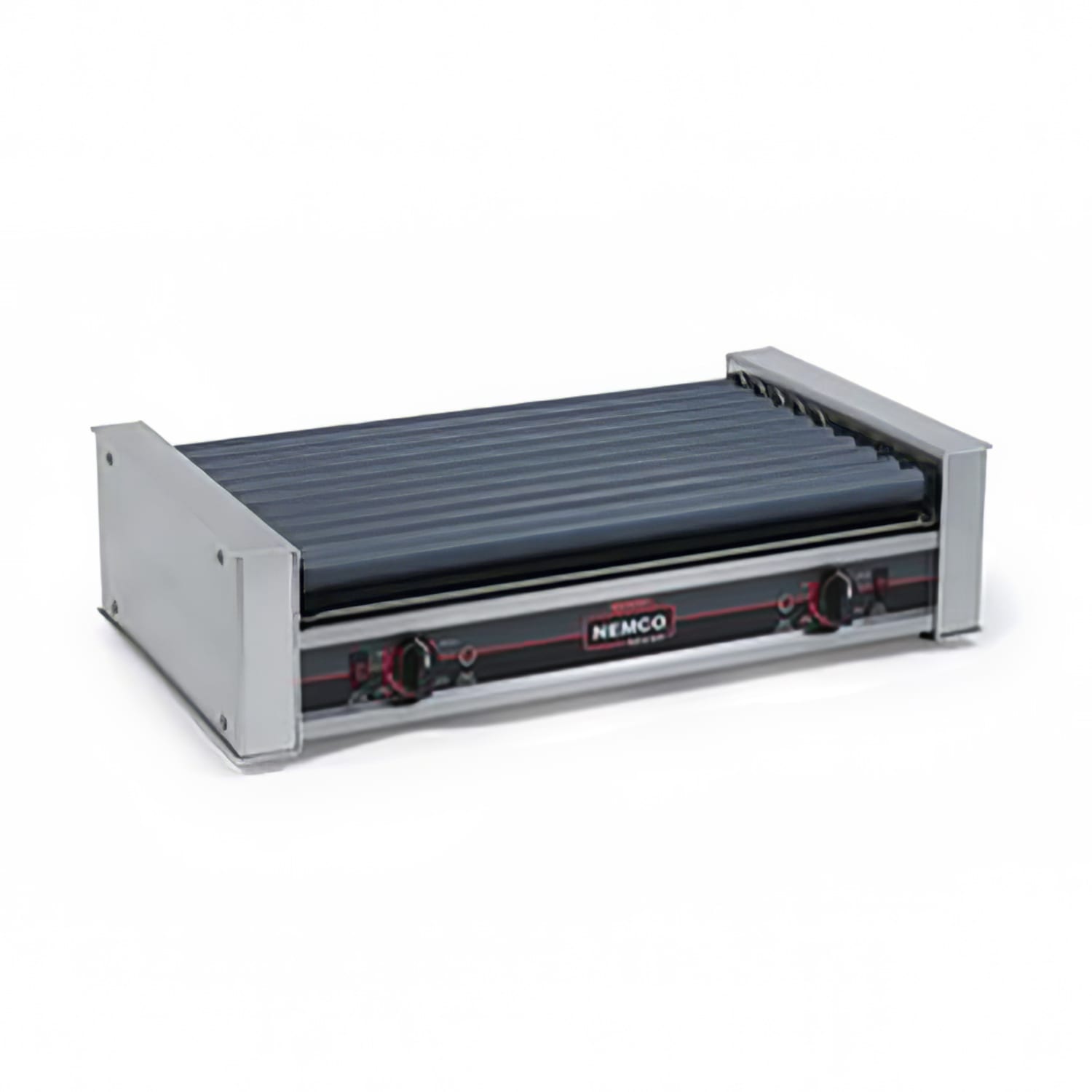 Nemco 8045W-220 45 Hot Dog Roller Grill w/ Manual Controls - Flat Top, 220v, Stainless Steel