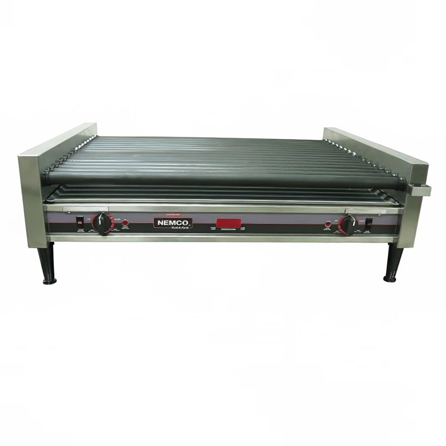 Nemco 8075SXW-RC 75 Hot Dog Roller Grill w/ Manual Controls - Flat Top, 120v, Stainless Steel
