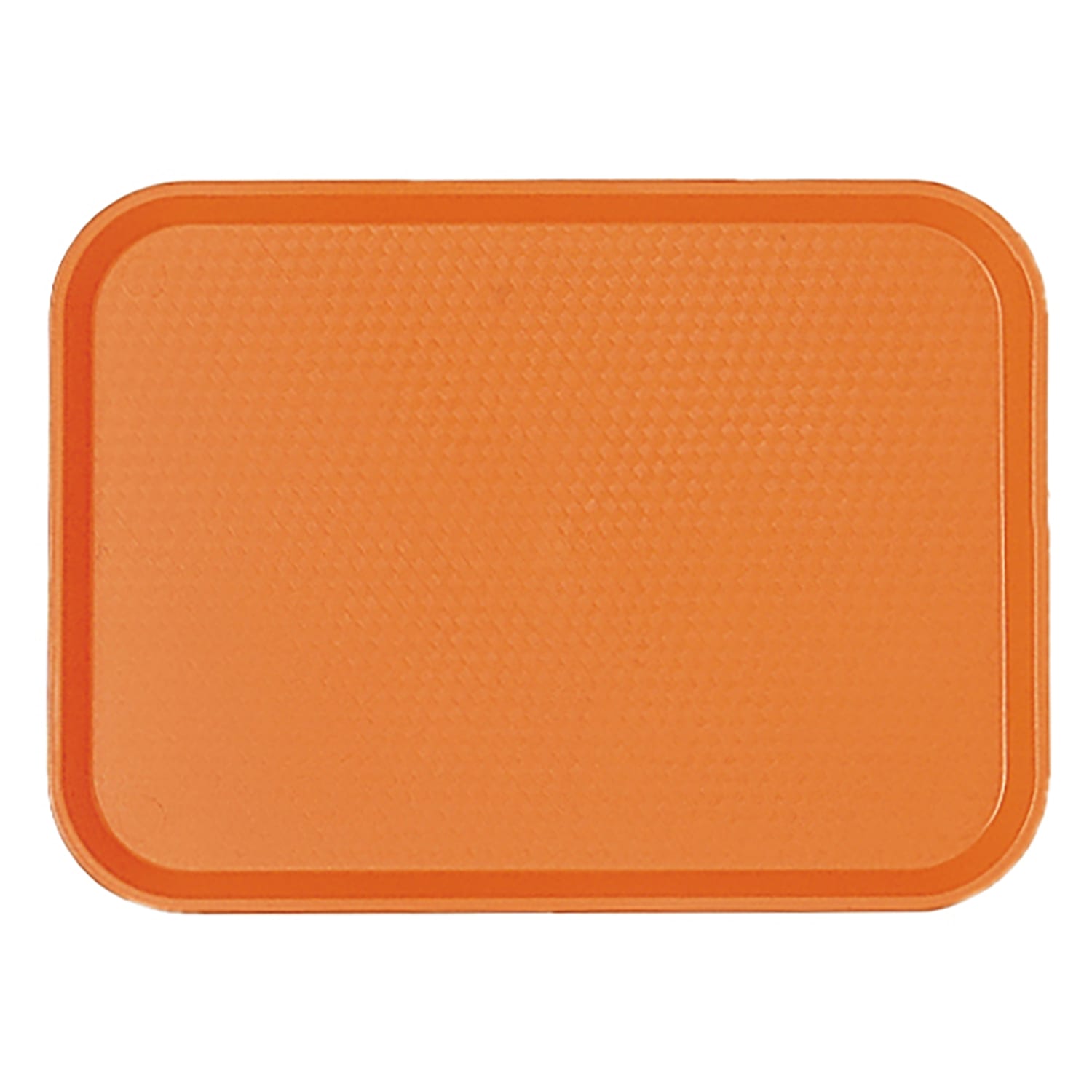 Cambro 1418FF166 Plastic Fast Food Tray - 17 3/4L x 13 4/5W, Orange, 1 Dozen