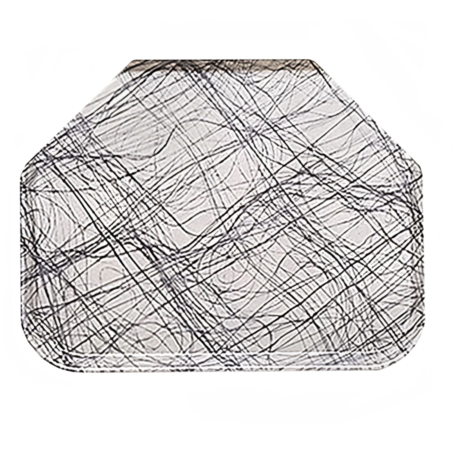 Cambro 1520TR277 Fiberglass Camtray Cafeteria Tray - 19 1/2L x 14 1/2W, Swirl Gray, 1 Dozen