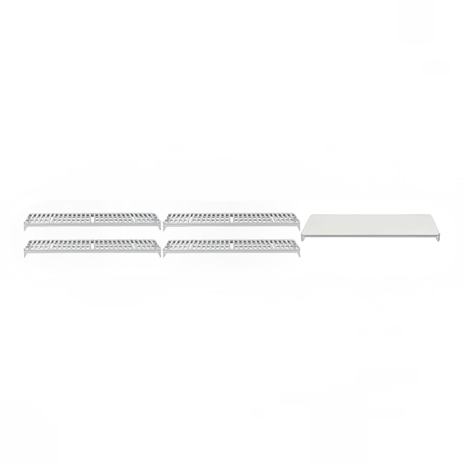 Cambro CPSK1830VS5480 Camshelving Premium Polymer Louvered/Solid Shelf Plate Kit - 18 x 30, Speckled Gray