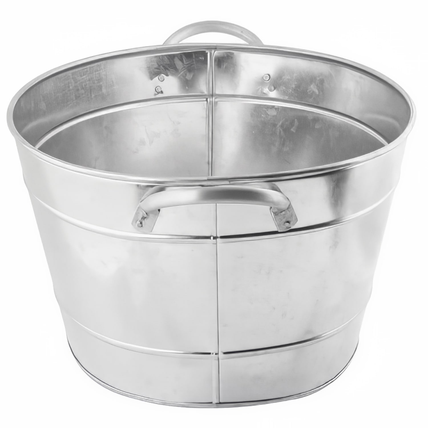 Tablecraft HBT1914 5 1/2 gal Oval Cooling Tub - 19L x 14W x 9H, Steel, Silver, Pack of 6