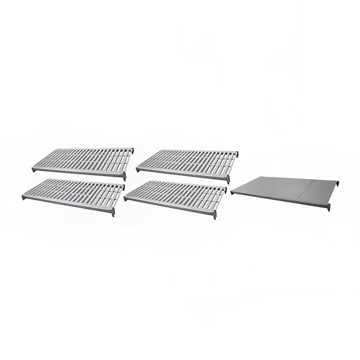 Cambro CBSK1836VS5580 Camshelving Basics Polymer Louvered/Solid Shelf Plate Kit - 18 x 36, Brushed Graphite