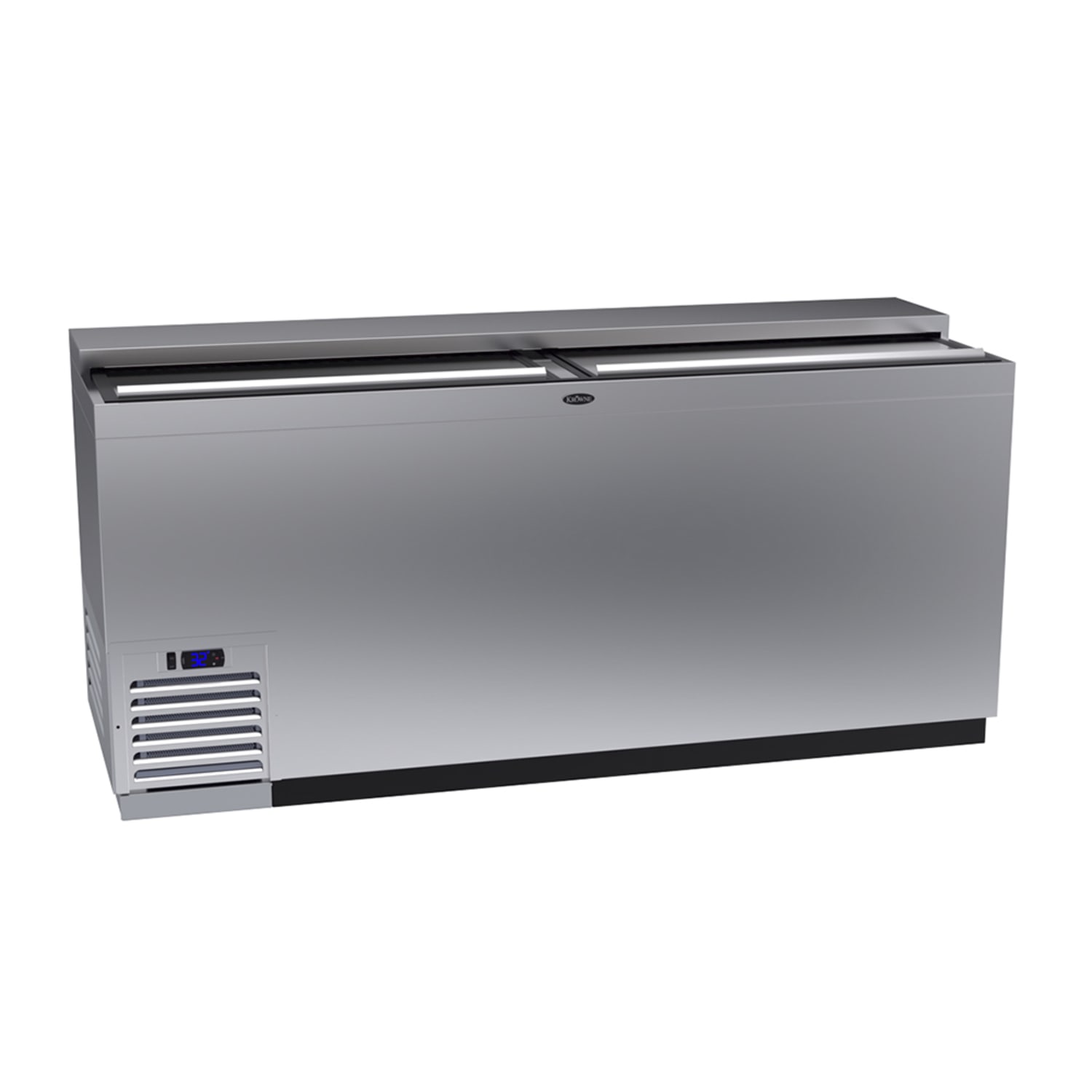 Krowne BC72-SS 72 Forced Air Bottle Cooler - Holds 612 12-oz Bottles, Stainless, 115v, Holds (612) 12 oz Bottles, Stainless Interior, Silver