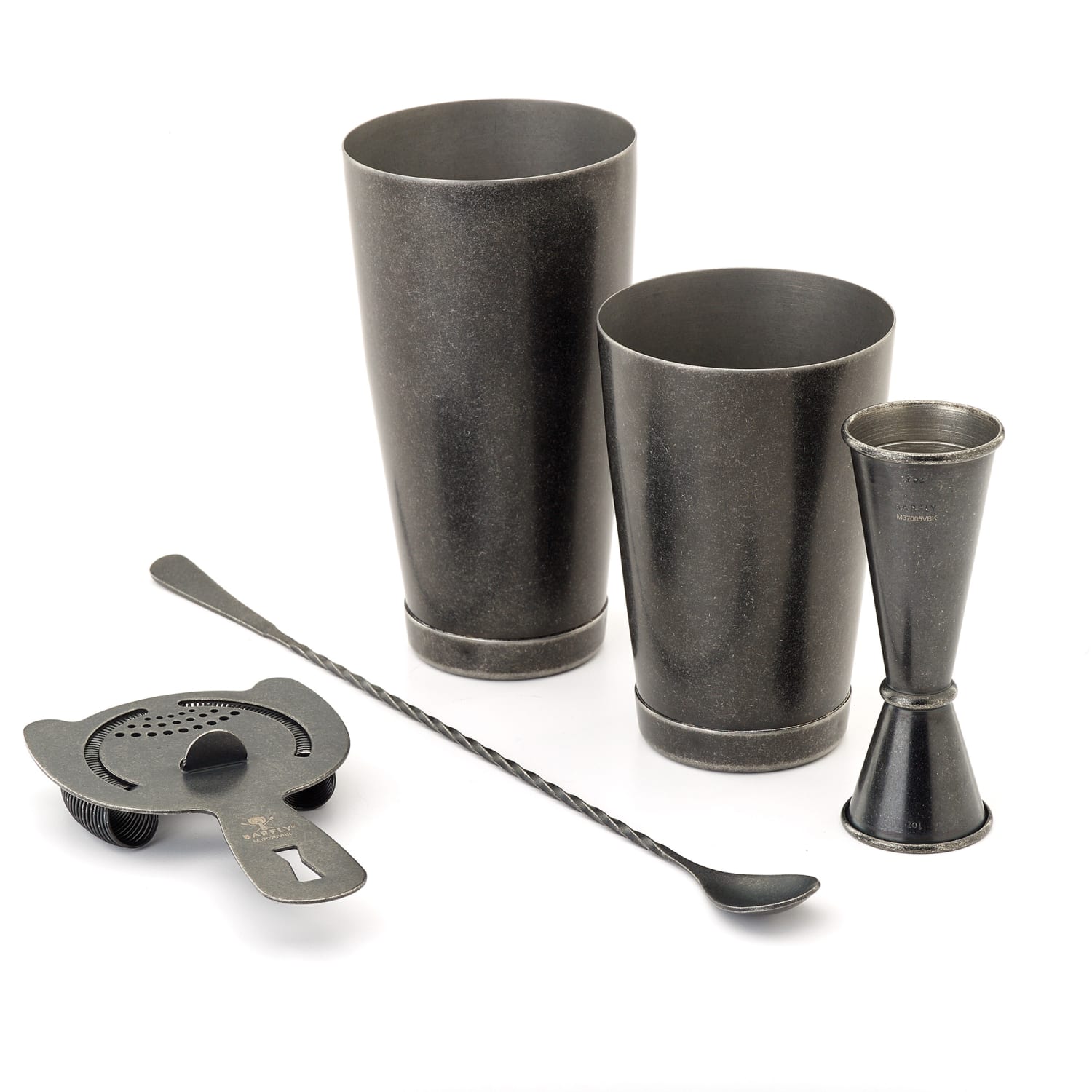 Barfly M37101VBK 5-Piece Cocktail Shaker Set - Vintage Black