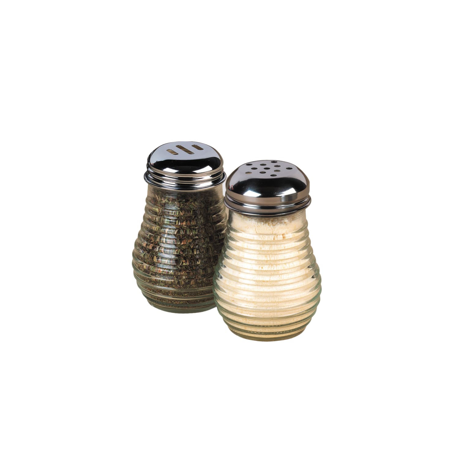 American Metalcraft BEE607 Spice Shaker w/ 6 oz Capacity, Glass/Stainless, Glass With Stainless Top, Clear, Case of 12