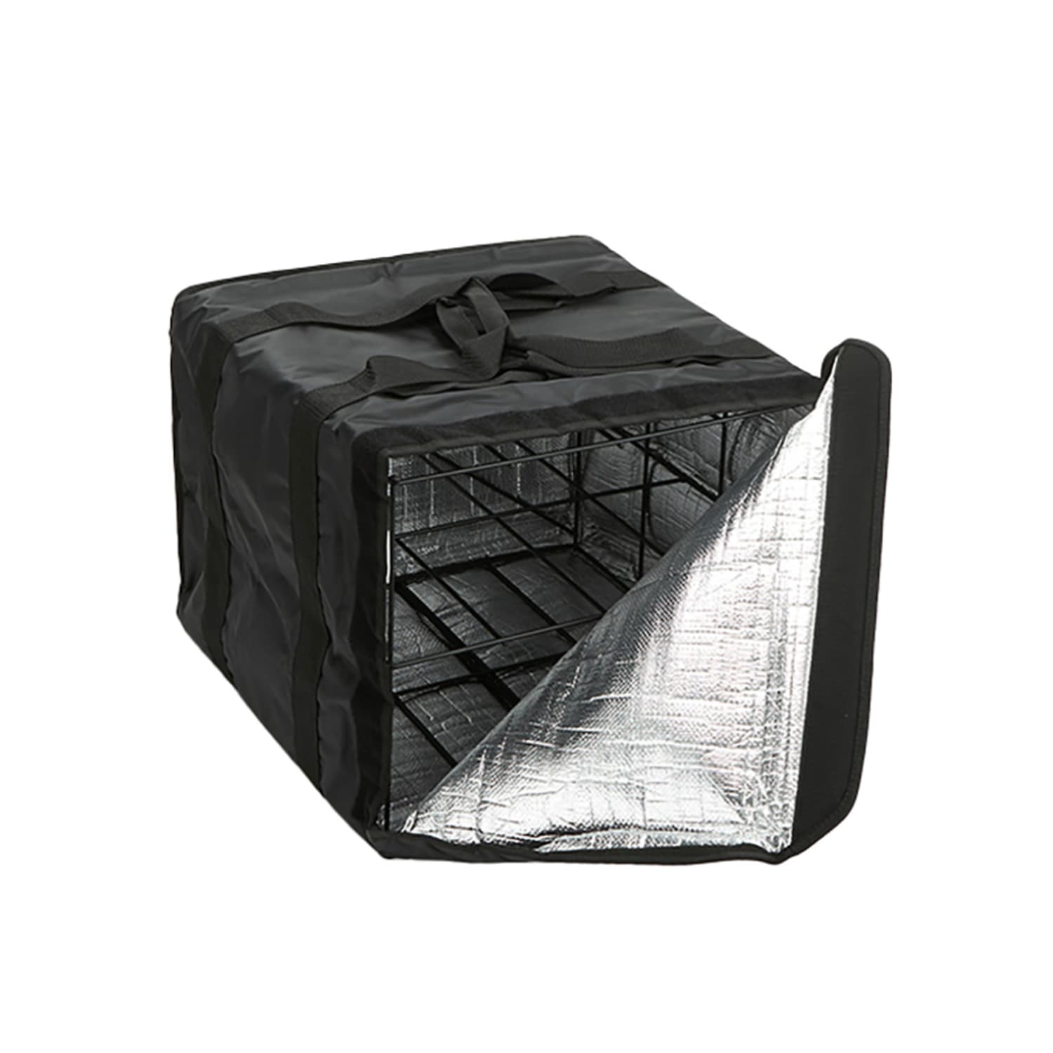 American Metalcraft BLB1914 Pizza Delivery Bag w/ Rack - 19 x 19 x 14, Nylon, Black, 6-Box Rack, Black Nylon