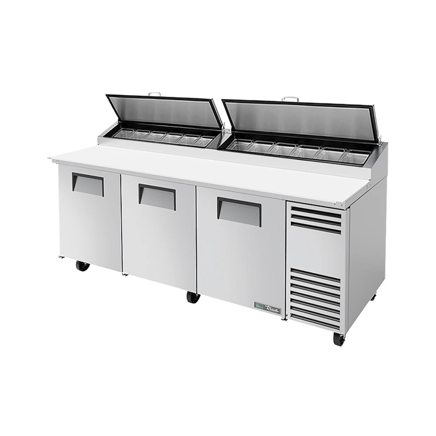 True TPP-AT2-93-HC 93 TPPAT Series Pizza Prep Table w/ Refrigerated Base, 115v, 115 V, Stainless Steel | True Refrigeration