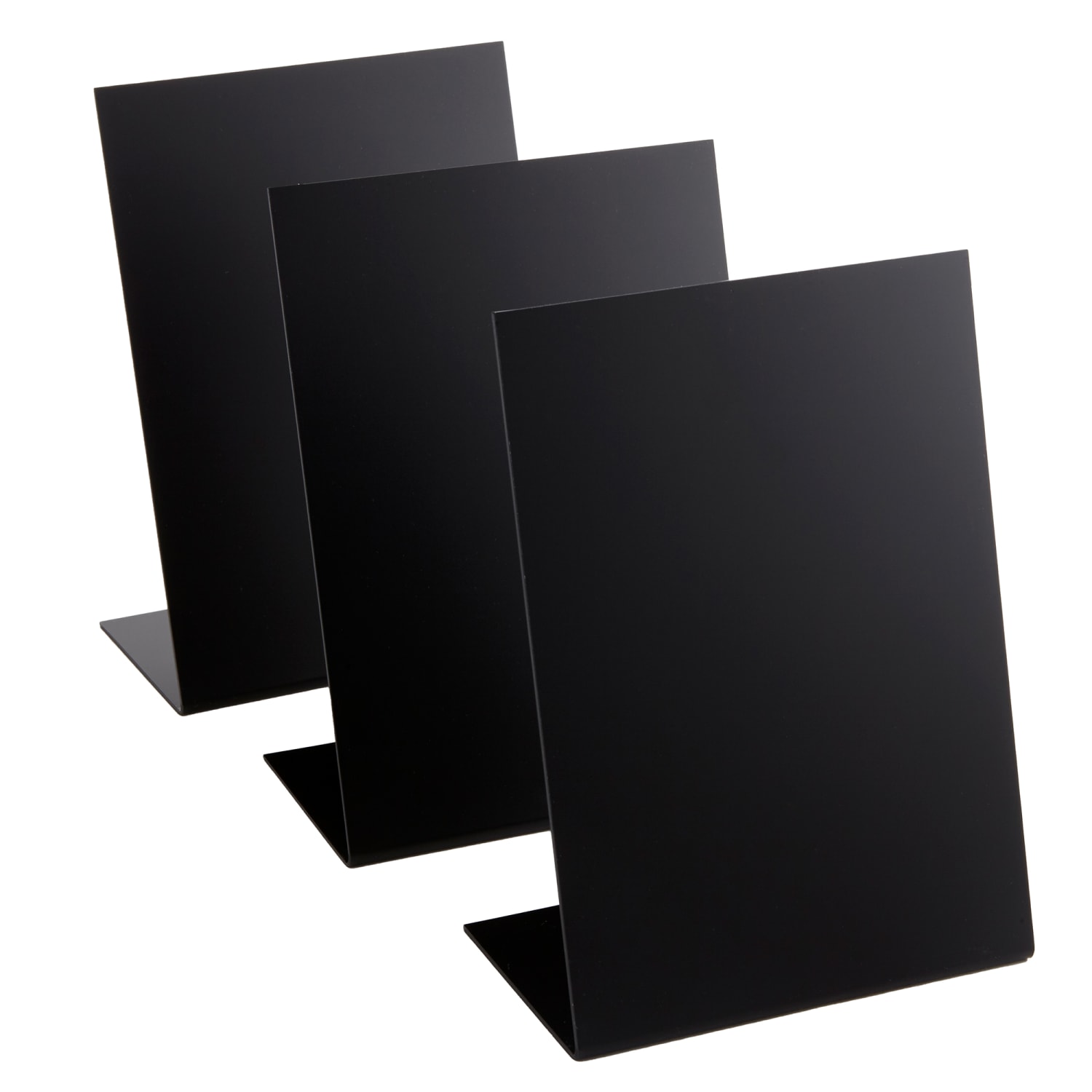 American Metalcraft TBABLA8 Tabletop Chalkboard - 2 7/8L x 7/8W x 2H, Black, Stand-Alone, Pack of 5