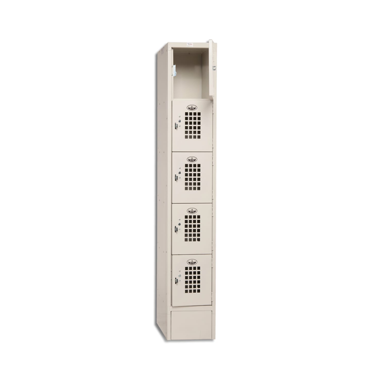 Winholt WL-55 5-Section 1-Column Locker w/ 10 x 12 x 12 Compartments, Beige