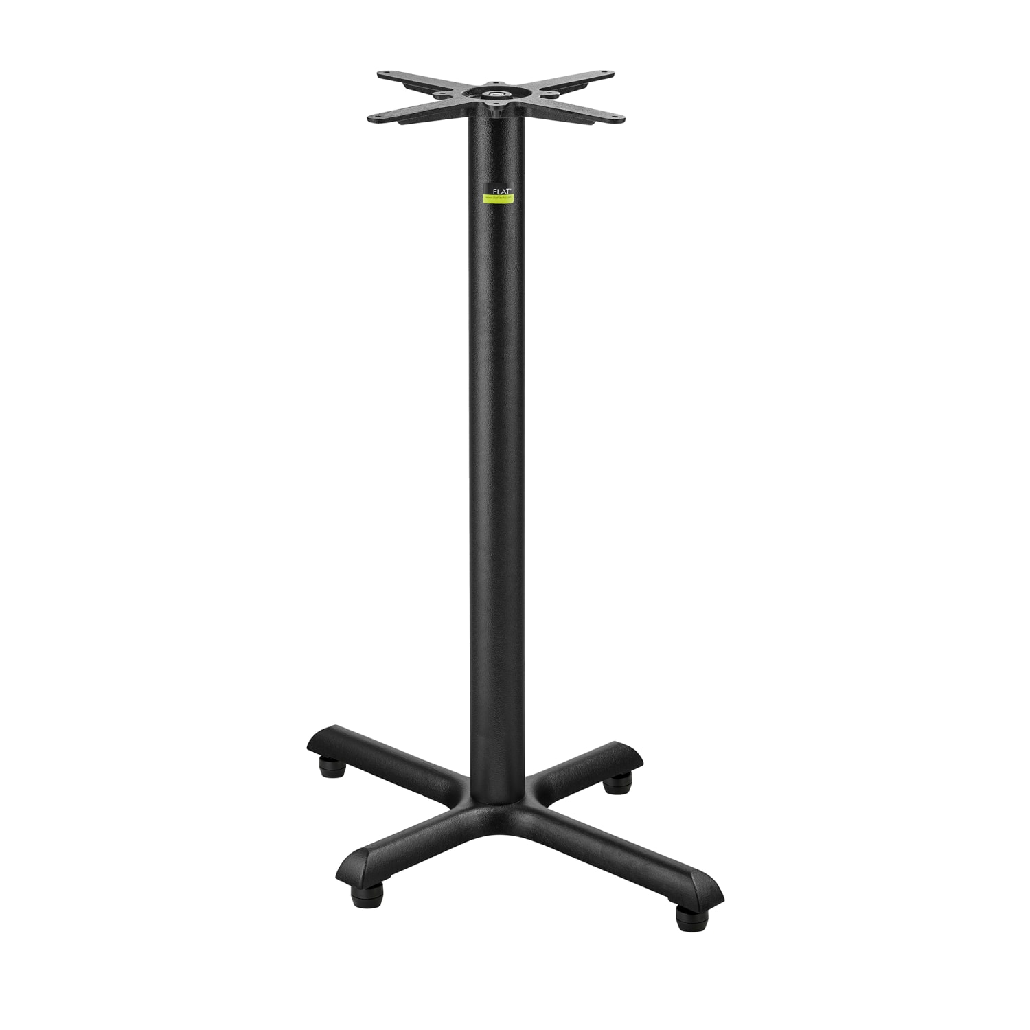Flat Tech CT2073 40 3/4H Bar Height Table Base for 24 x 36 Table Tops, Cast Iron, Black