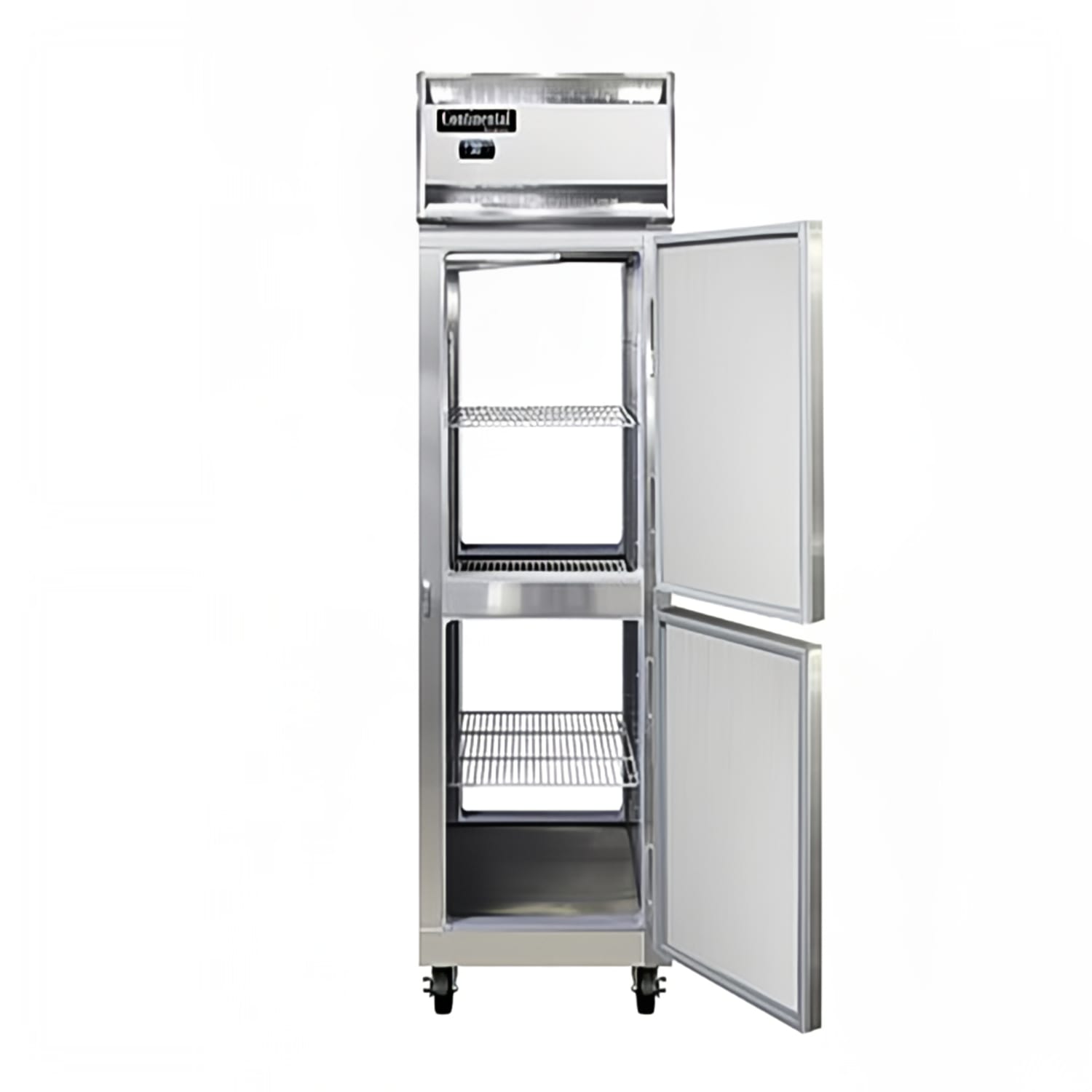 Continental 1FNSSPTHD 26 1 Section Pass Thru Freezer, 4 Right Hinge Solid Doors, 115v, Reach-In, Stainless Steel