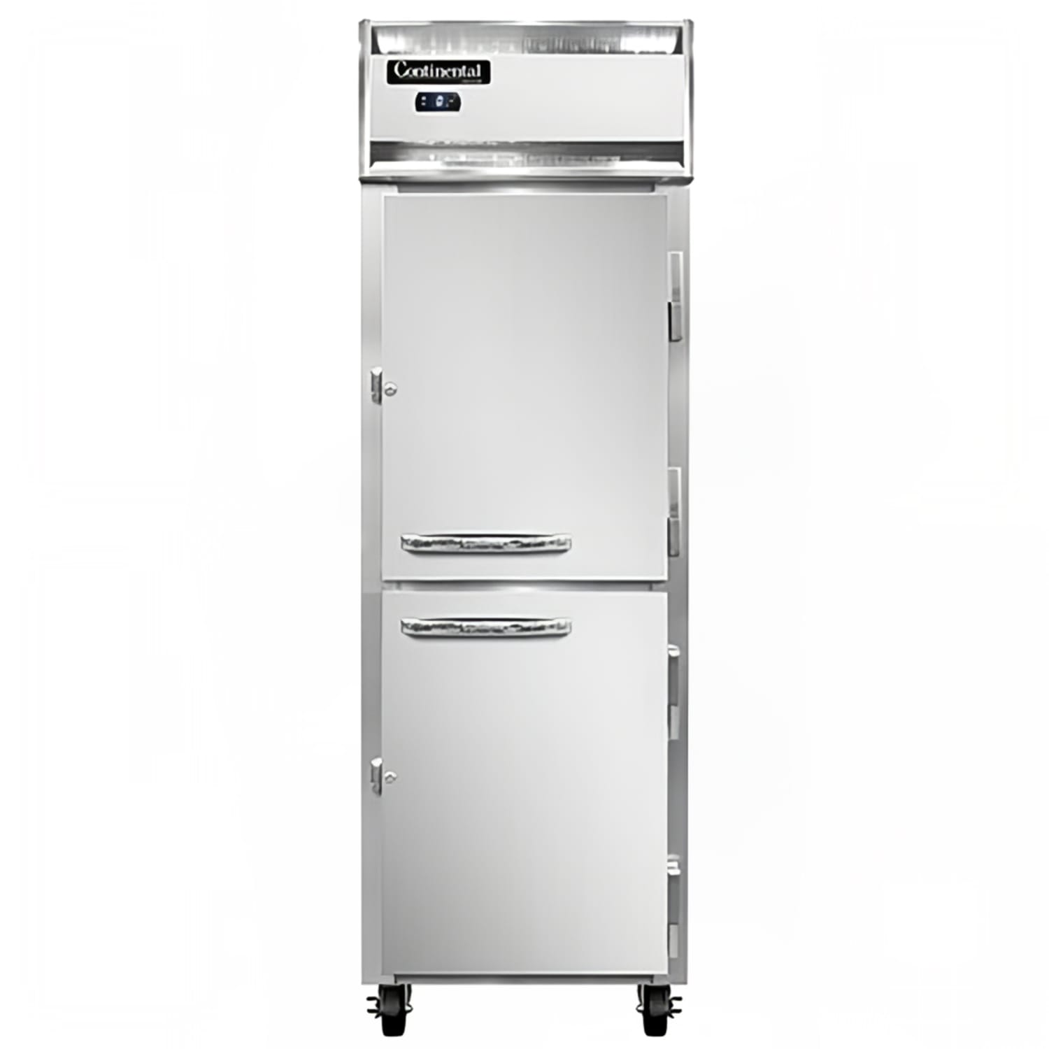 Continental 1FSNSAHD 26 1 Section Reach In Freezer, 2 Right Hinge Solid Doors, 115v, Aluminum/Stainless Steel