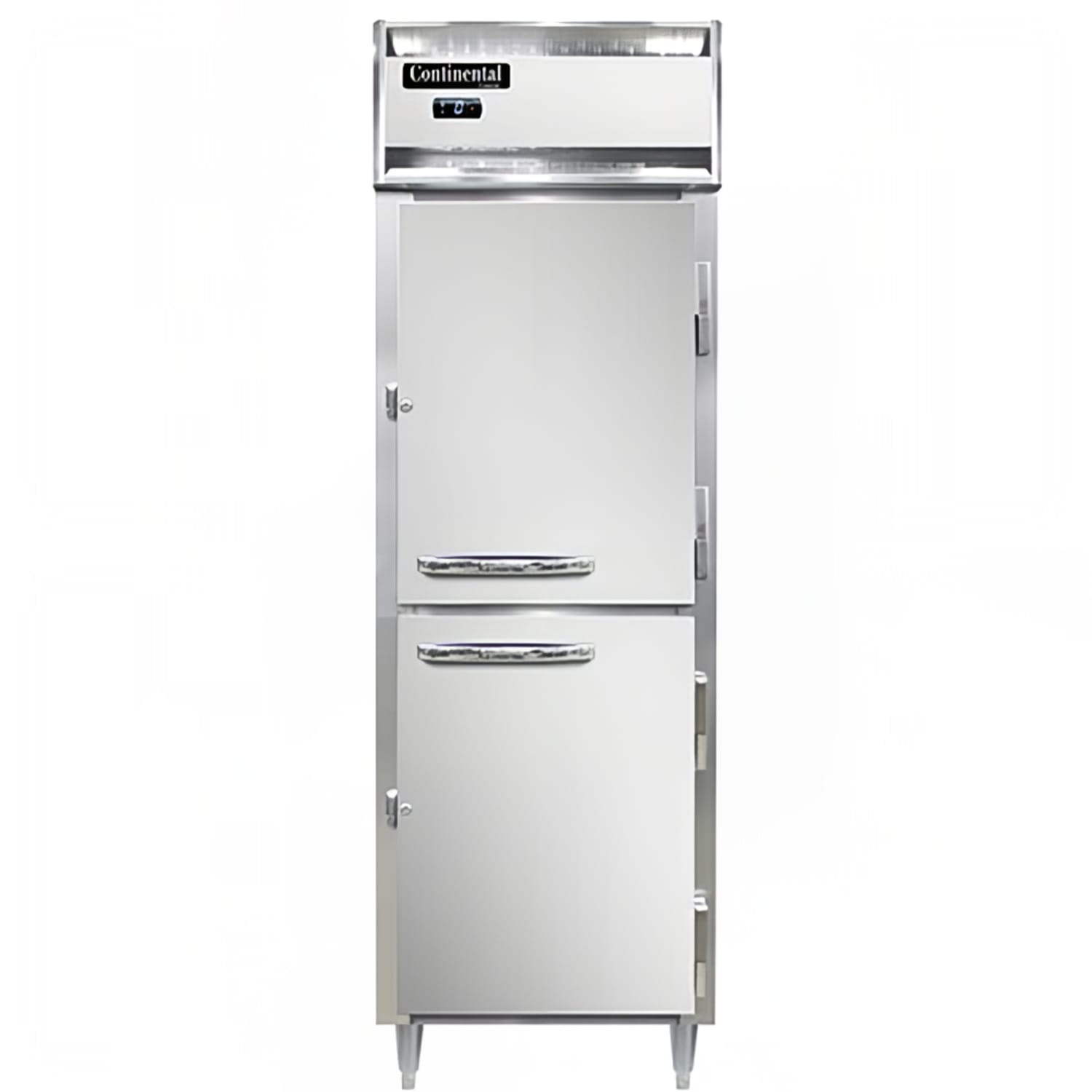 Continental D1FNSSHD 26 Designer Line 1 Section Reach In Freezer, 2 Right Hinge Solid Doors, 115v, 3 Shelves, Stainless Steel