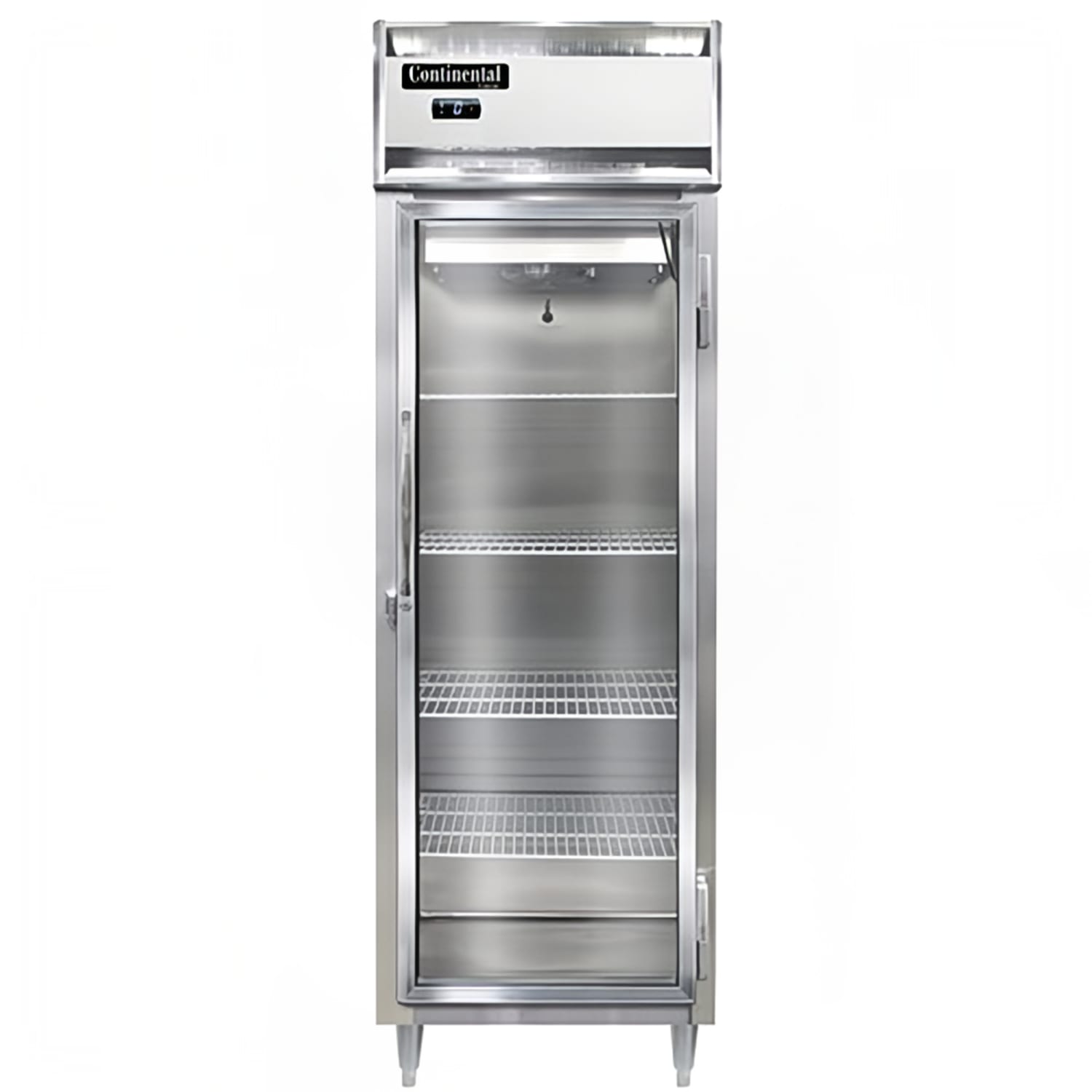 Continental D1FNSAGD 26 Designer Line 1 Section Reach In Freezer, 1 Right Hinge Glass Door, 115v, Stainless Steel