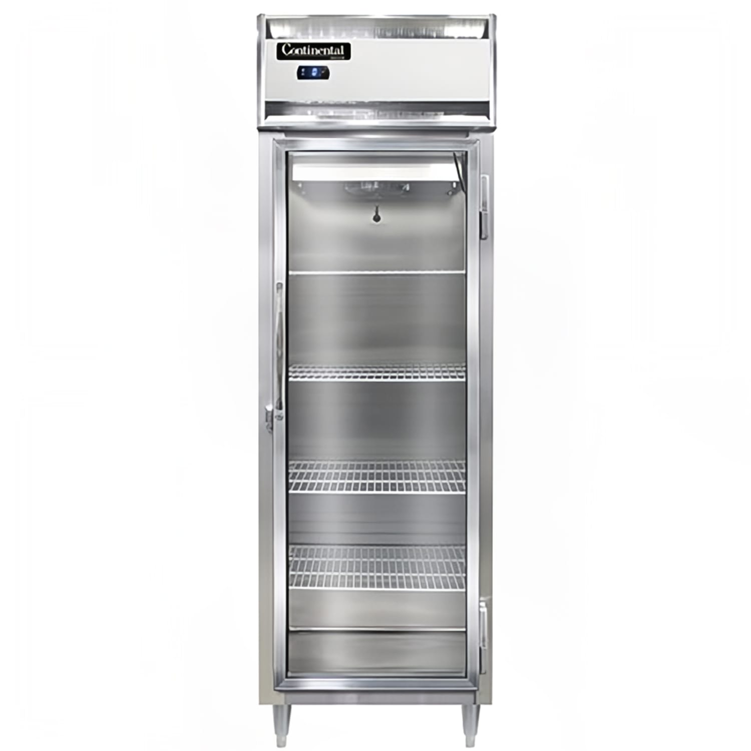 Continental D1FSNSSGD 26 Designer Line 1 Section Reach In Freezer, 1 Right Hinge Glass Door, 115v, Reach-In, Stainless Steel