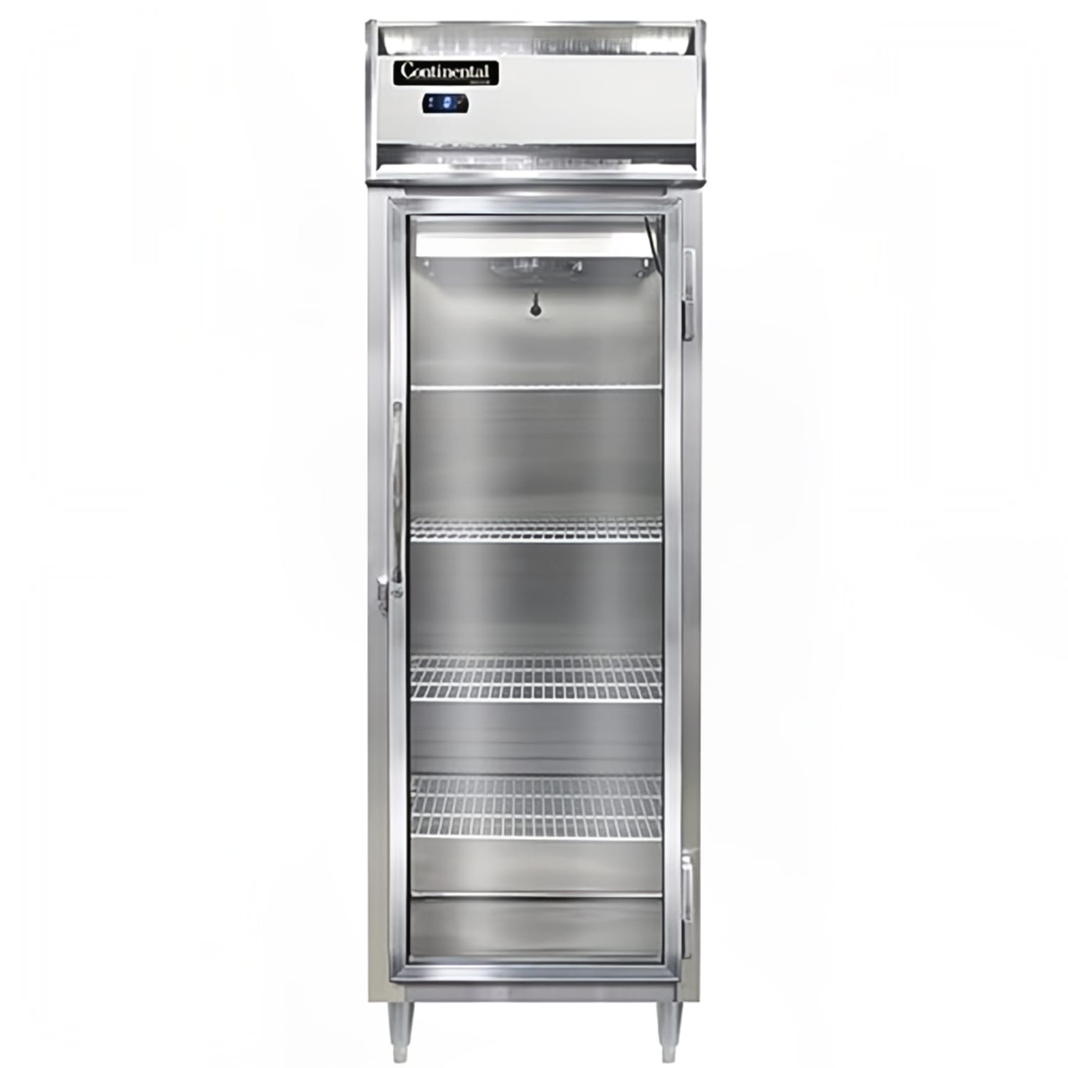 Continental D1FSNGD 26 Designer Line 1 Section Reach In Freezer, 1 Right Hinge Glass Door, 115v, Stainless Steel