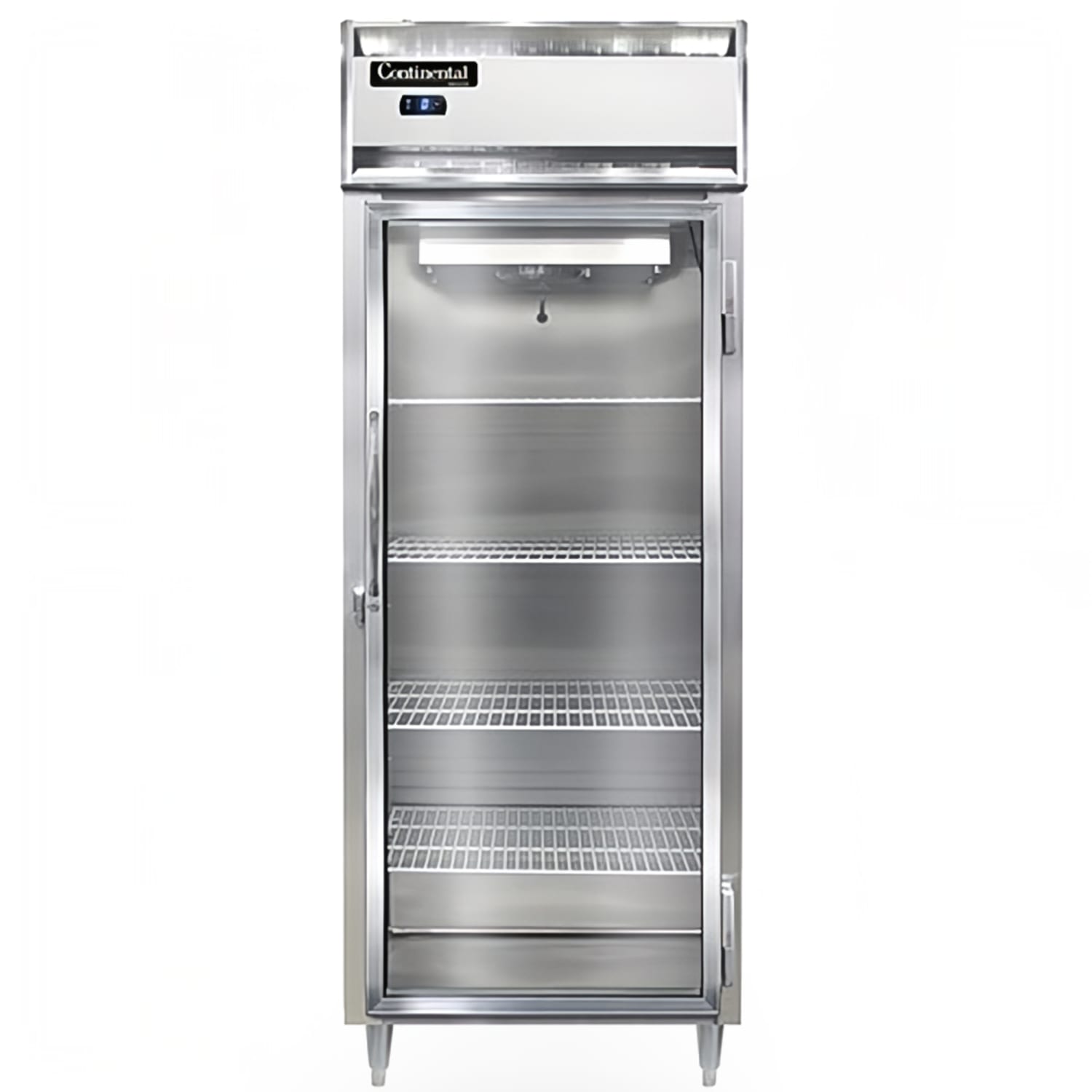 Continental D1FESNSAGD 28 1/2 Designer Line 1 Section Reach In Freezer, 1 Right Hinge Glass Door, 115v, 18-cu.-ft. Interior, Stainless Steel