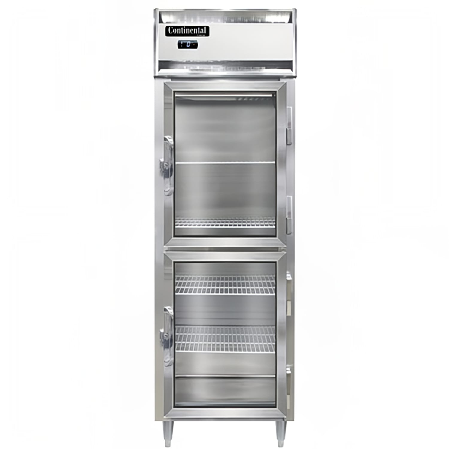 Continental D1FNGDHD 26 Designer Line 1 Section Reach In Freezer, 2 Right Hinge Glass Doors, 115v, Stainless Steel