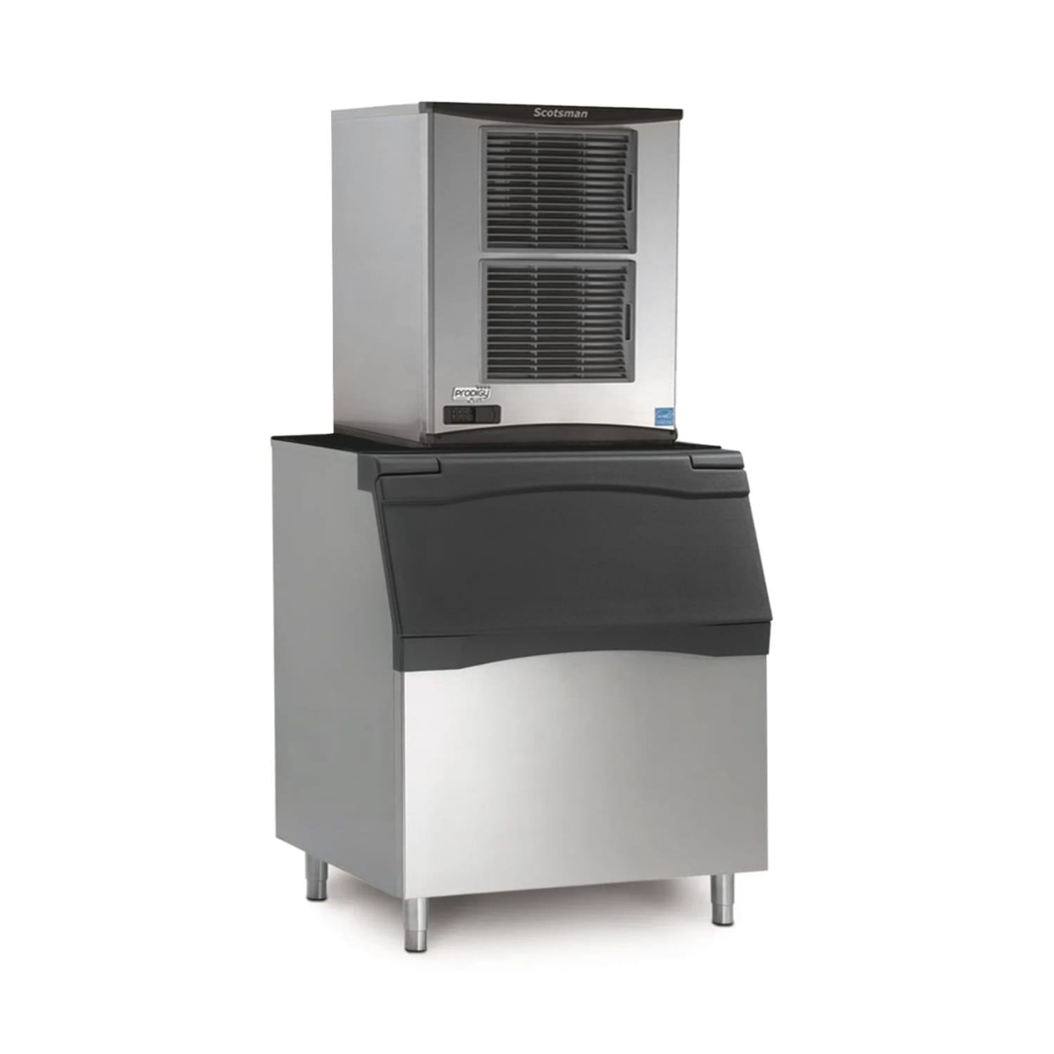 Scotsman NS0922AX-32/B842S/KBT39 956 lb Prodigy Plus Nugget Commercial Ice Machine w/ Bin & Filter - 778 lb Storage, Air Cooled, Soft Nugget, Stainless Steel, 208/230 V