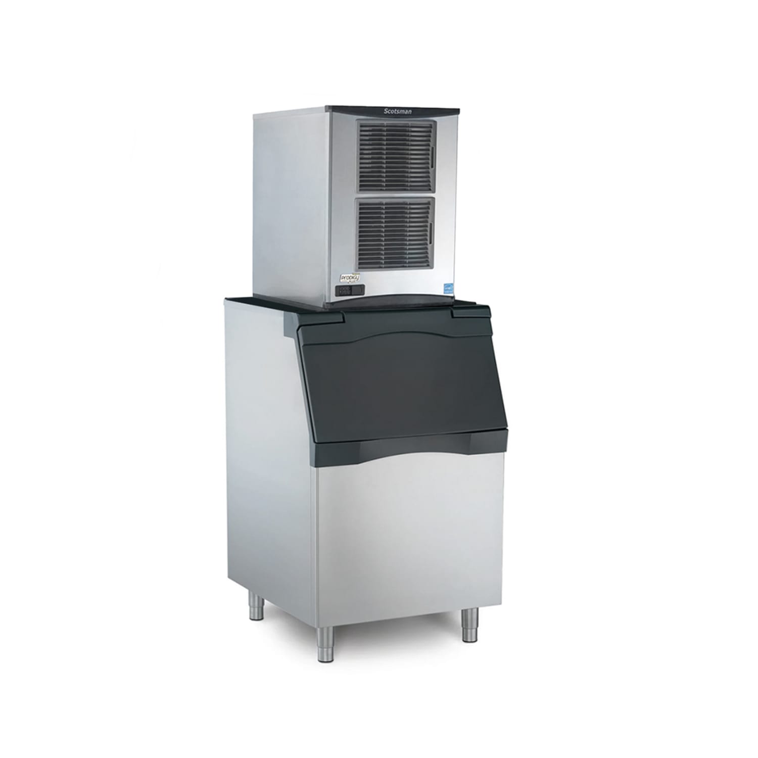 Scotsman NS0922AX-32/B530S/KBT27 956 lb Prodigy Plus Nugget Commercial Ice Machine w/ Bin & Filter - 536 lb Storage, Air Cooled, Soft Nugget, Stainless Steel, 208/230 V