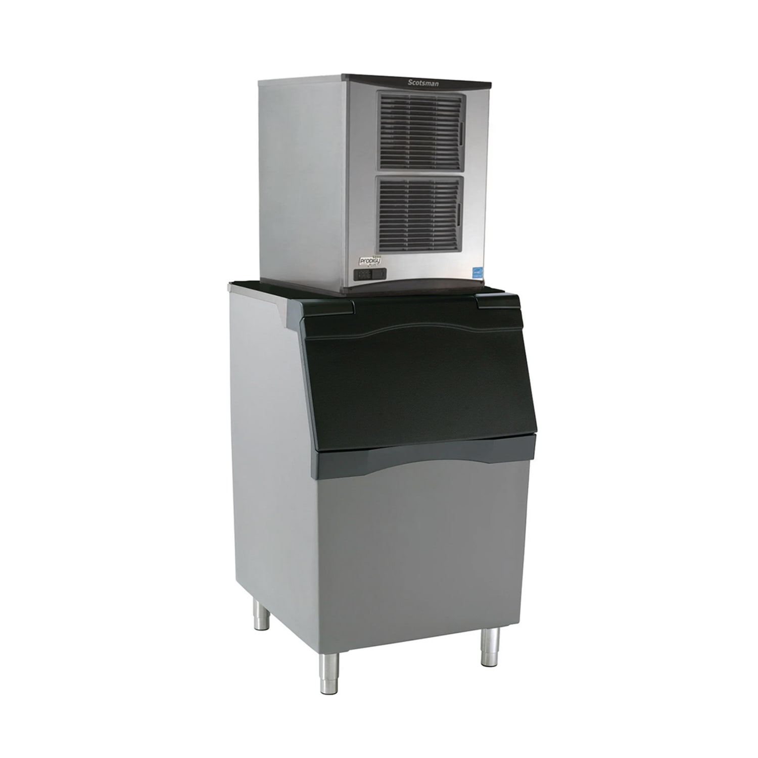 Scotsman NS0922AX-32/B530P/KBT27 956 lb Prodigy Plus Nugget Commercial Ice Machine w/ Bin & Filter - 536 lb Storage, Air Cooled, Soft Nugget, Stainless Steel, 208/230 V