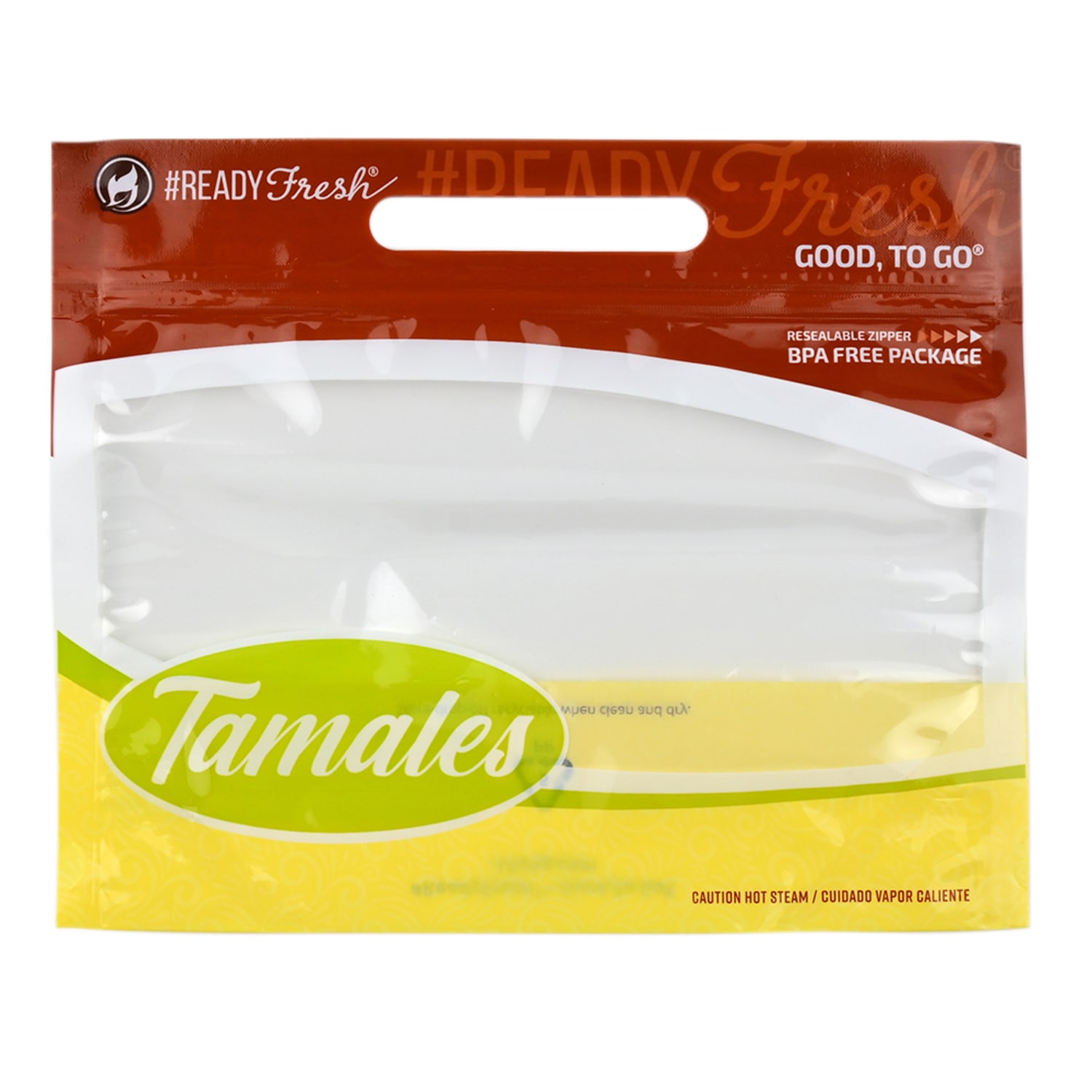LK Packaging GNG1085 #ReadyFresh Bottom Gusset Grab-N-Go Tamale Pouch - 9 1/2 x 8 x 5 BG, #ReadyFresh, Multi-Colored