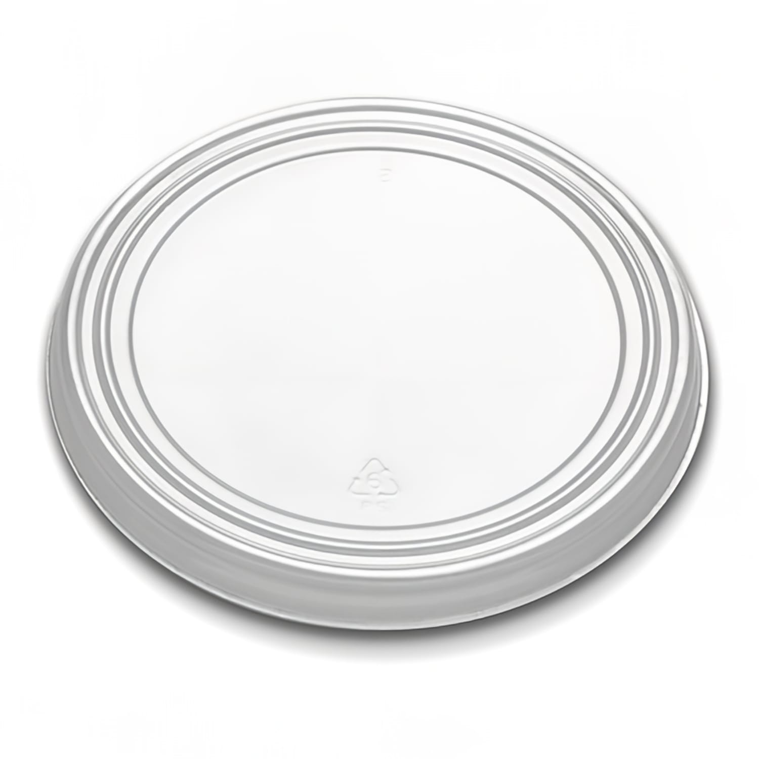 D&W Fine Pack CL255-040 Lid for 4 oz & 5 oz Bowls - Polystyrene, Clear, 4 1/10"" x 1/2"", Case of 1000