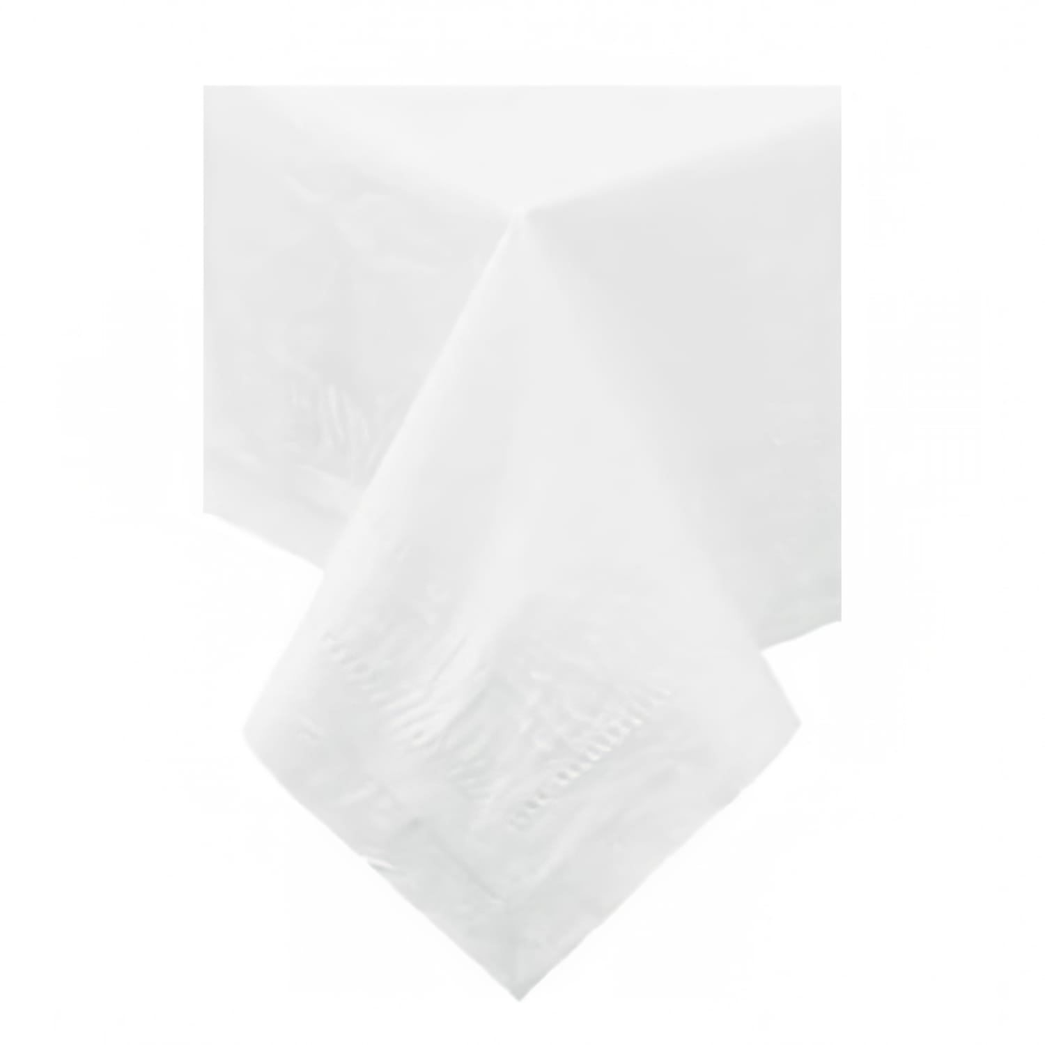 Hoffmaster 210130 Disposable Tablecloth - 54 x 108, Poly/Tissue, White, 2-ply Tissue/1-ply Poly Backing, Case of 25