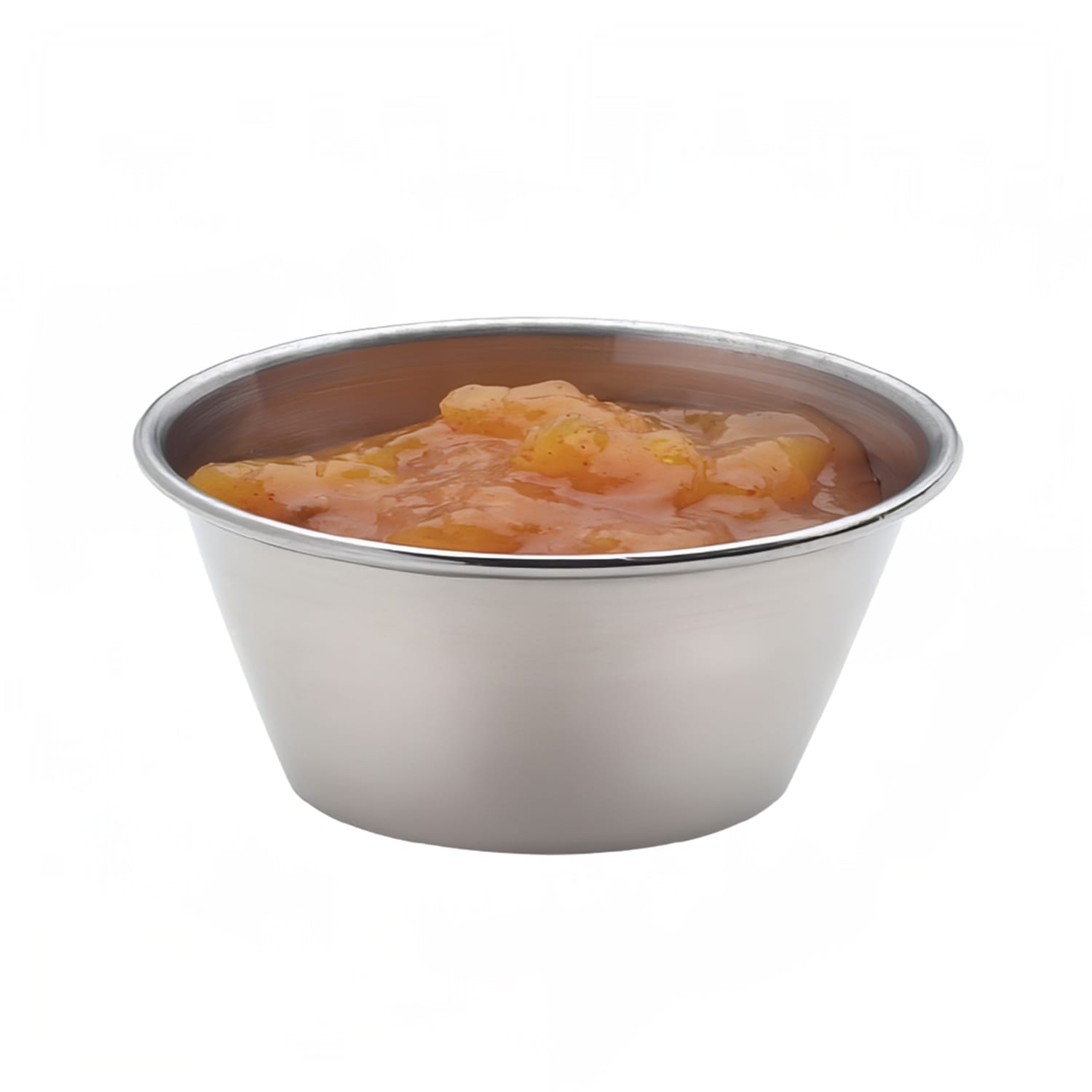Browne 515058 1 1/2 oz Sauce Cup - Mirror Finish, Rolled Edge, Stainless Steel, Case of 12