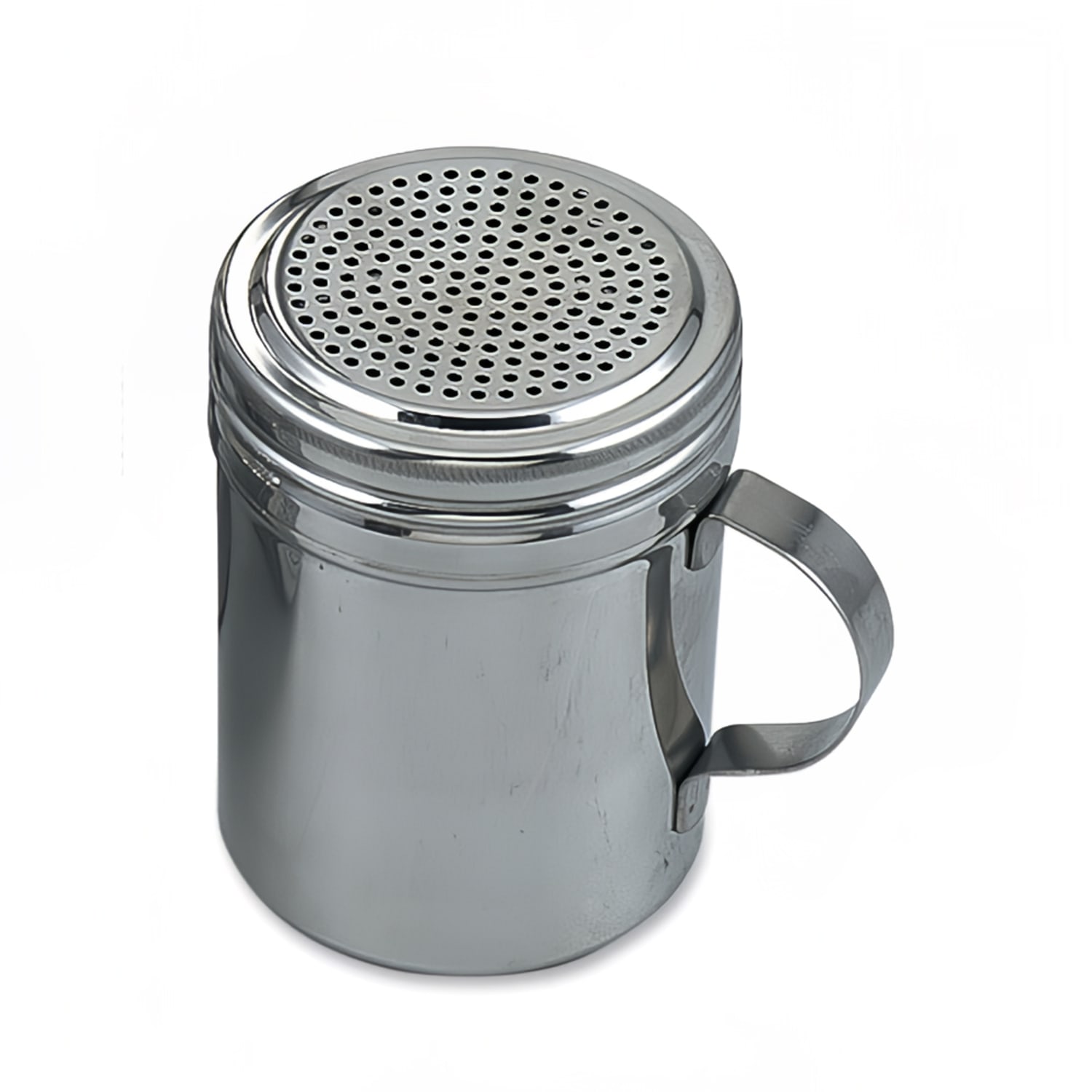 Browne 575699 12 oz Dredge w/ Handle & 1 9/10 mm Holes, Stainless, Silver