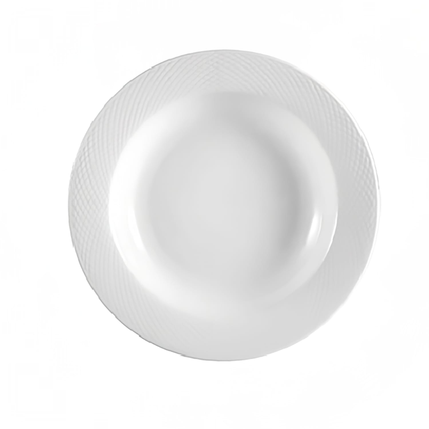 CAC BST105 16 oz Round Boston Pasta Bowl - Embossed Porcelain, Super White, 1 Dozen