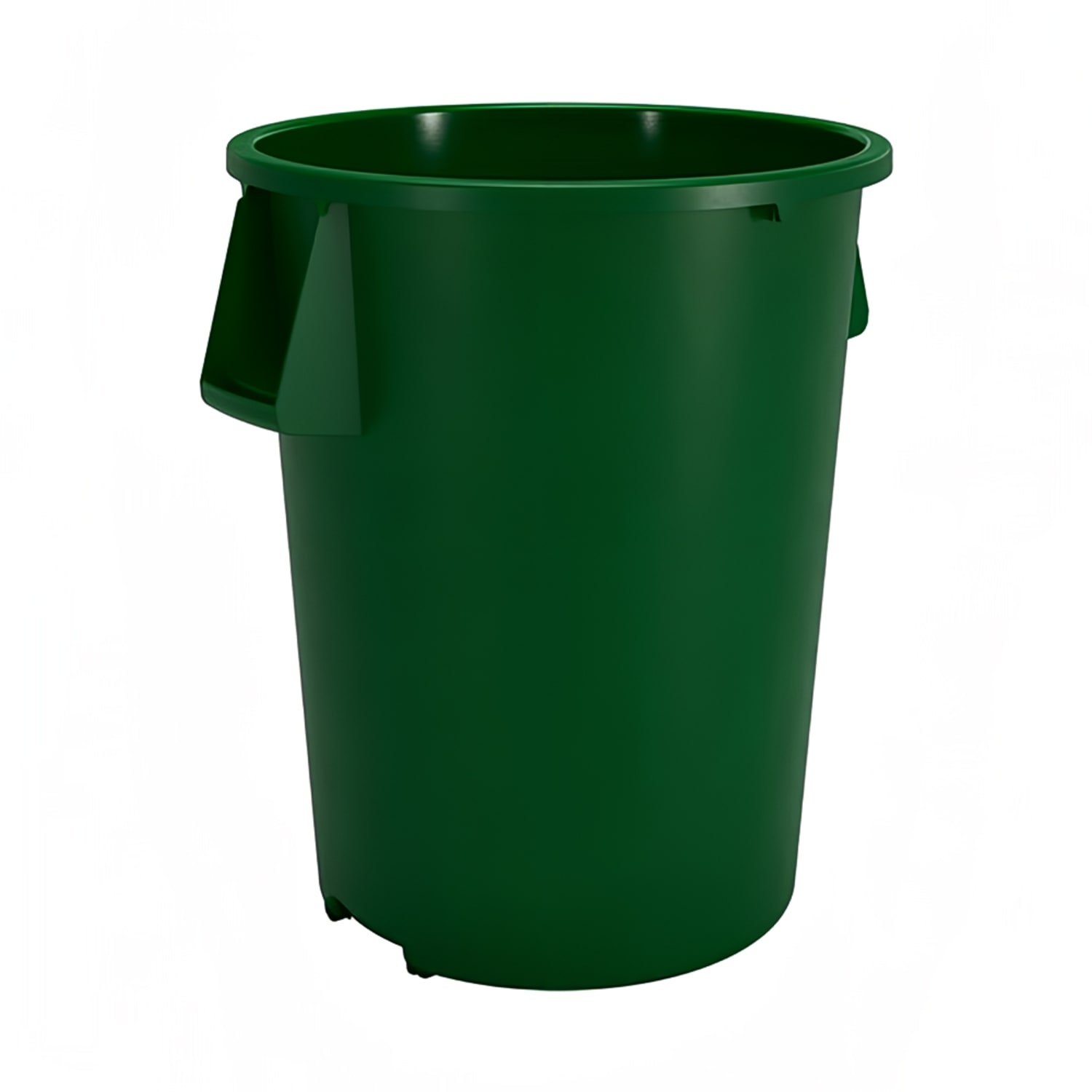 Carlisle 84105509 55 gallon Commercial Trash Can - Plastic, Round, Food Rated, Green, Case of 2