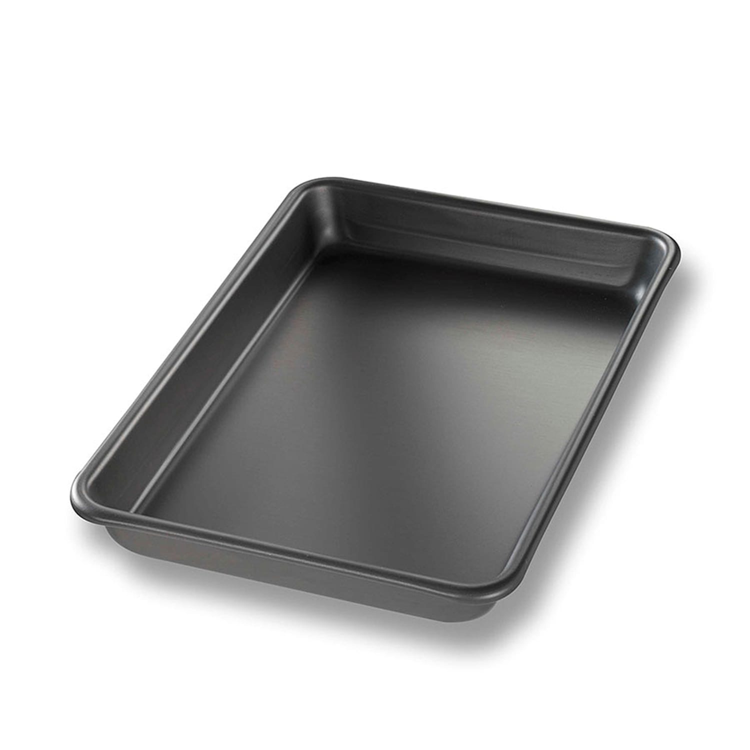 Chicago Metallic 41852 1/8 Eighth Size Bun / Sheet Pan - 9 x 6 x 1, 16 gauge Aluminum, Black, 1 Dozen