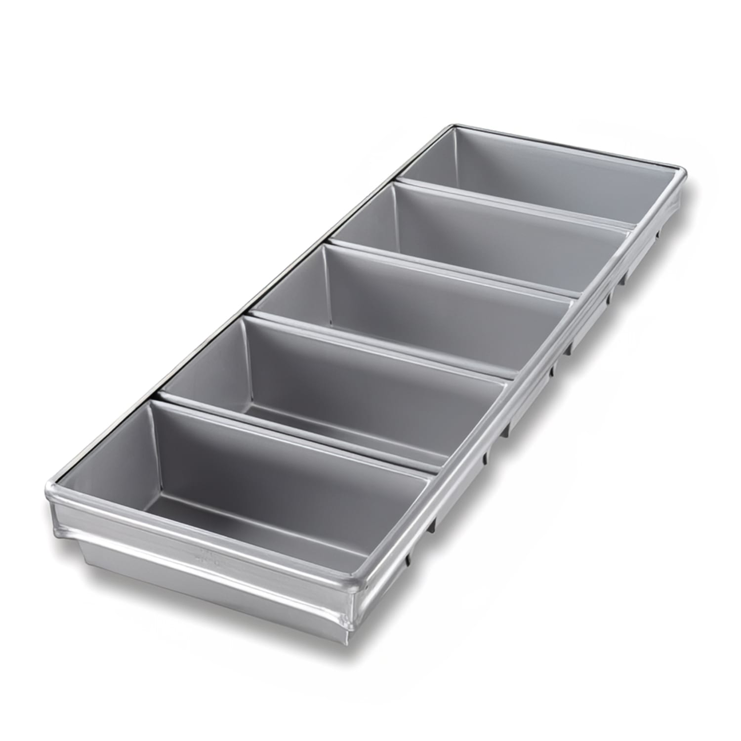 Chicago Metallic 44255 Bread Pan Set for 5 Loaves - 26L x 9 7/32W, Aluminized Steel, AMERICOAT Glazed, Silver