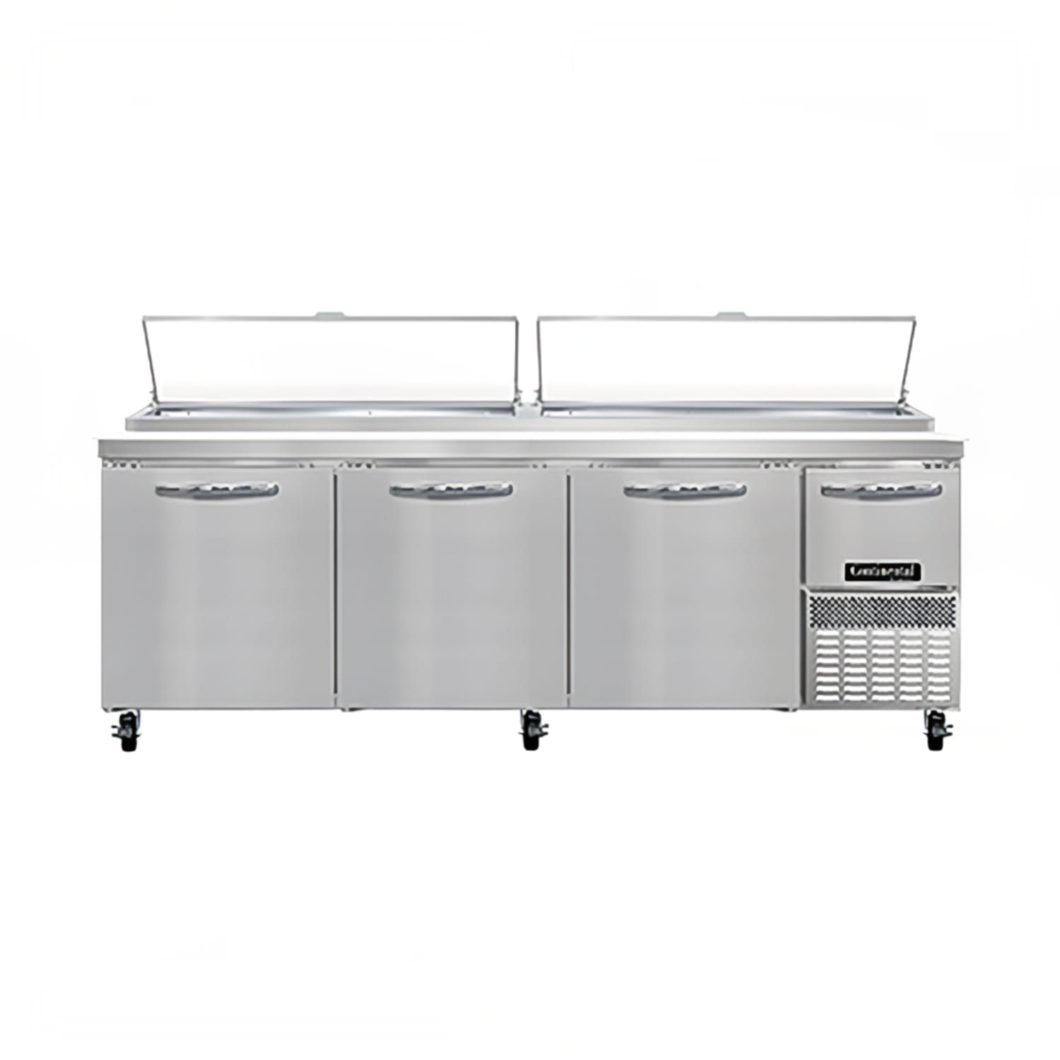 Continental PA93N 93 Pizza Prep Table w/ Refrigerated Base, 115v, Stainless Steel