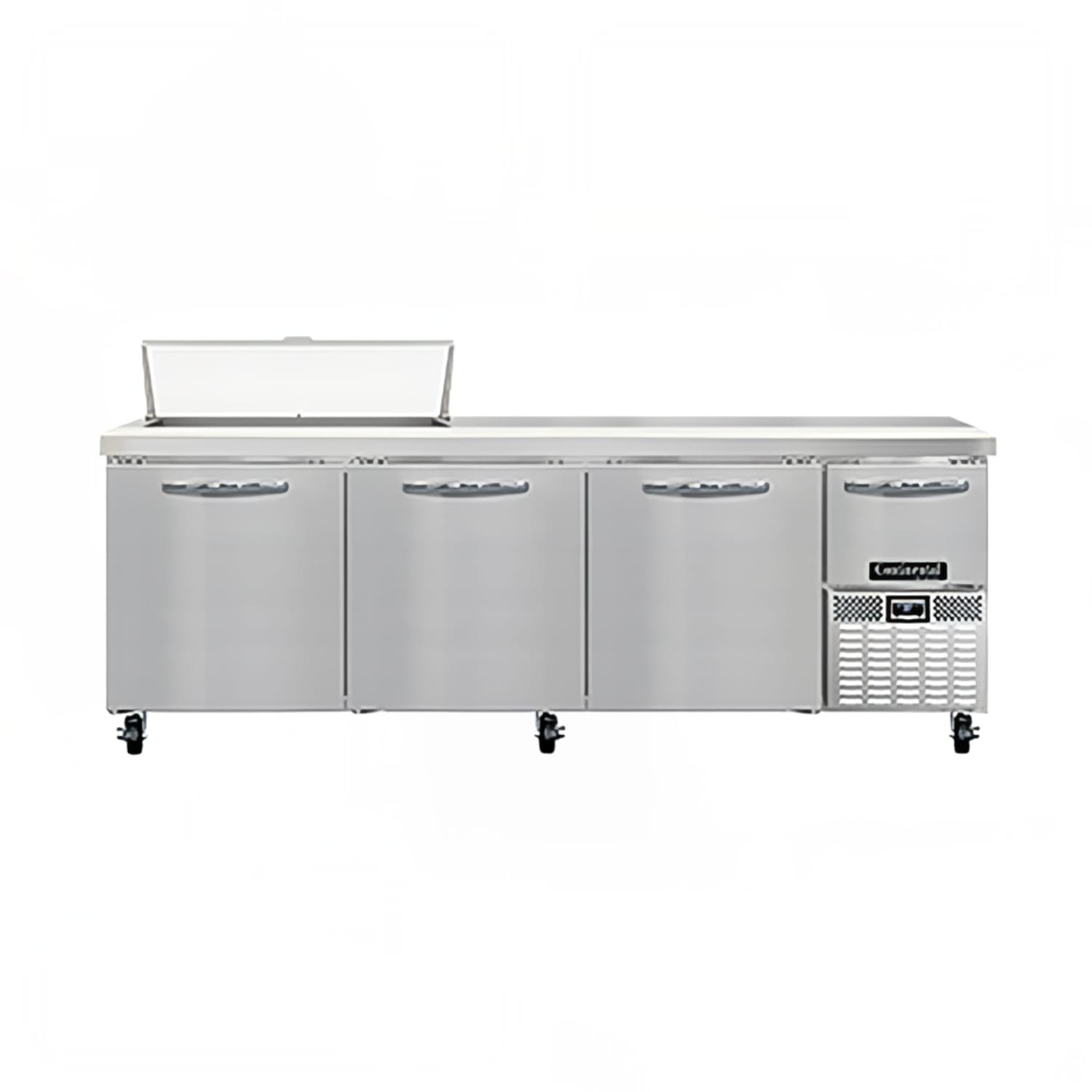 Continental RA93N10 93 Pizza Prep Table w/ Refrigerated Base, 115v, Stainless Steel