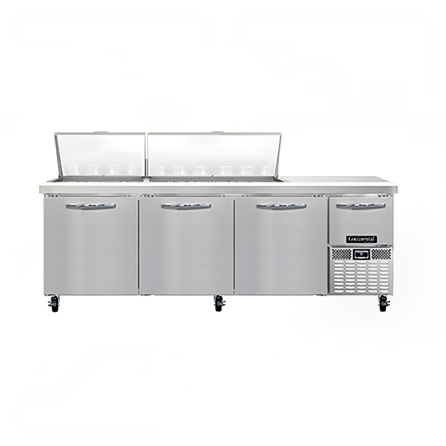 Continental RA93N30M 93 Pizza Prep Table w/ Refrigerated Base, 115v, Stainless Steel