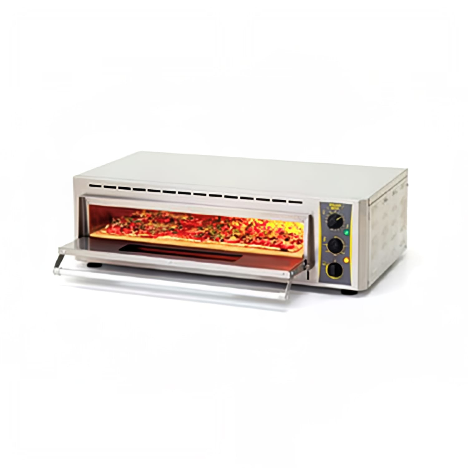 Equipex PZ-4302D Sodir Countertop Single Pizza Deck Oven - 208-240v, Stainless Steel