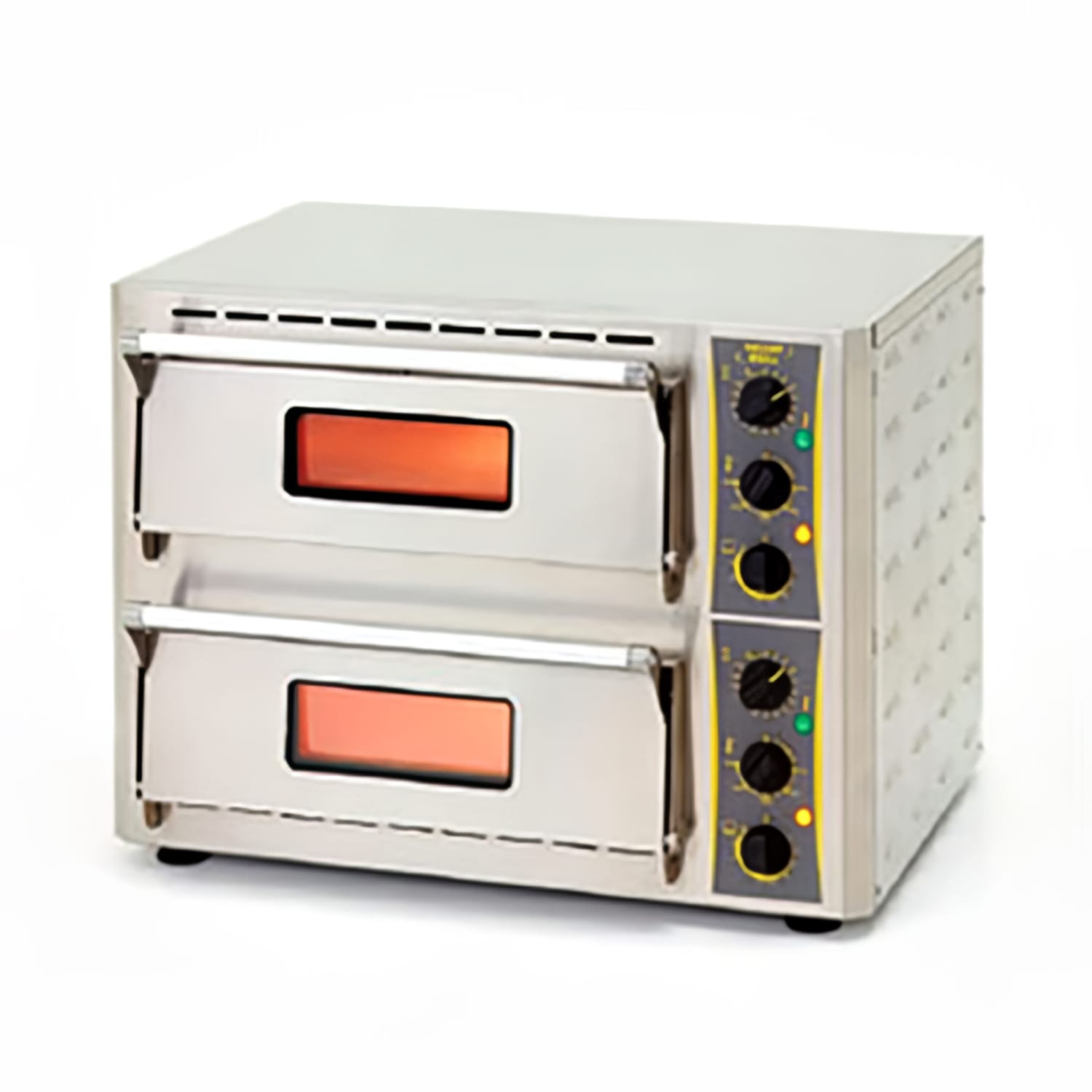 Equipex PZ-430D Sodir Countertop Double Pizza Deck Oven - 208-240v, Stainless Steel